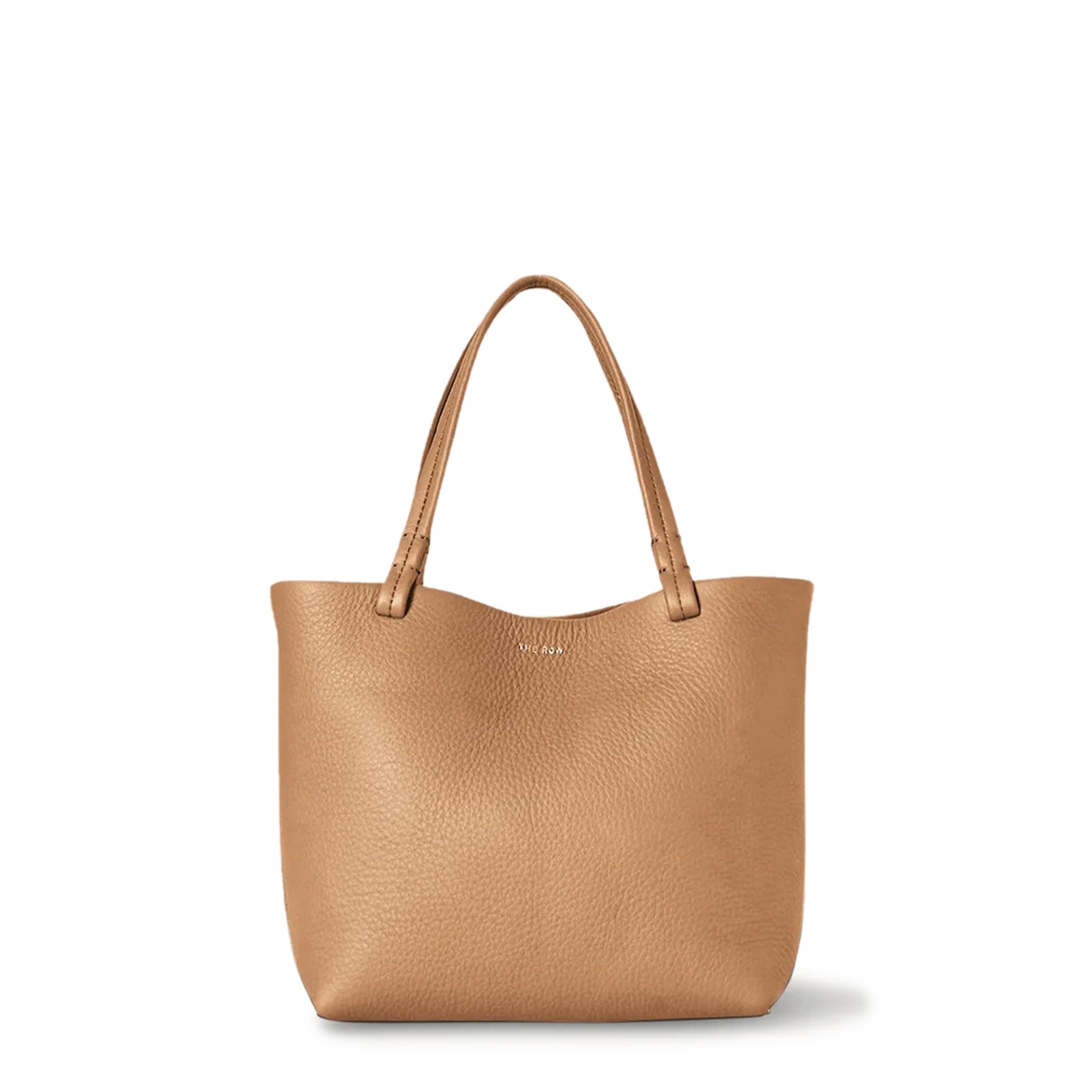 Premium Small Grain Leather Park Tote Bag in Cinnamon Brown - Perfect for Work, Travel & Everyday Use