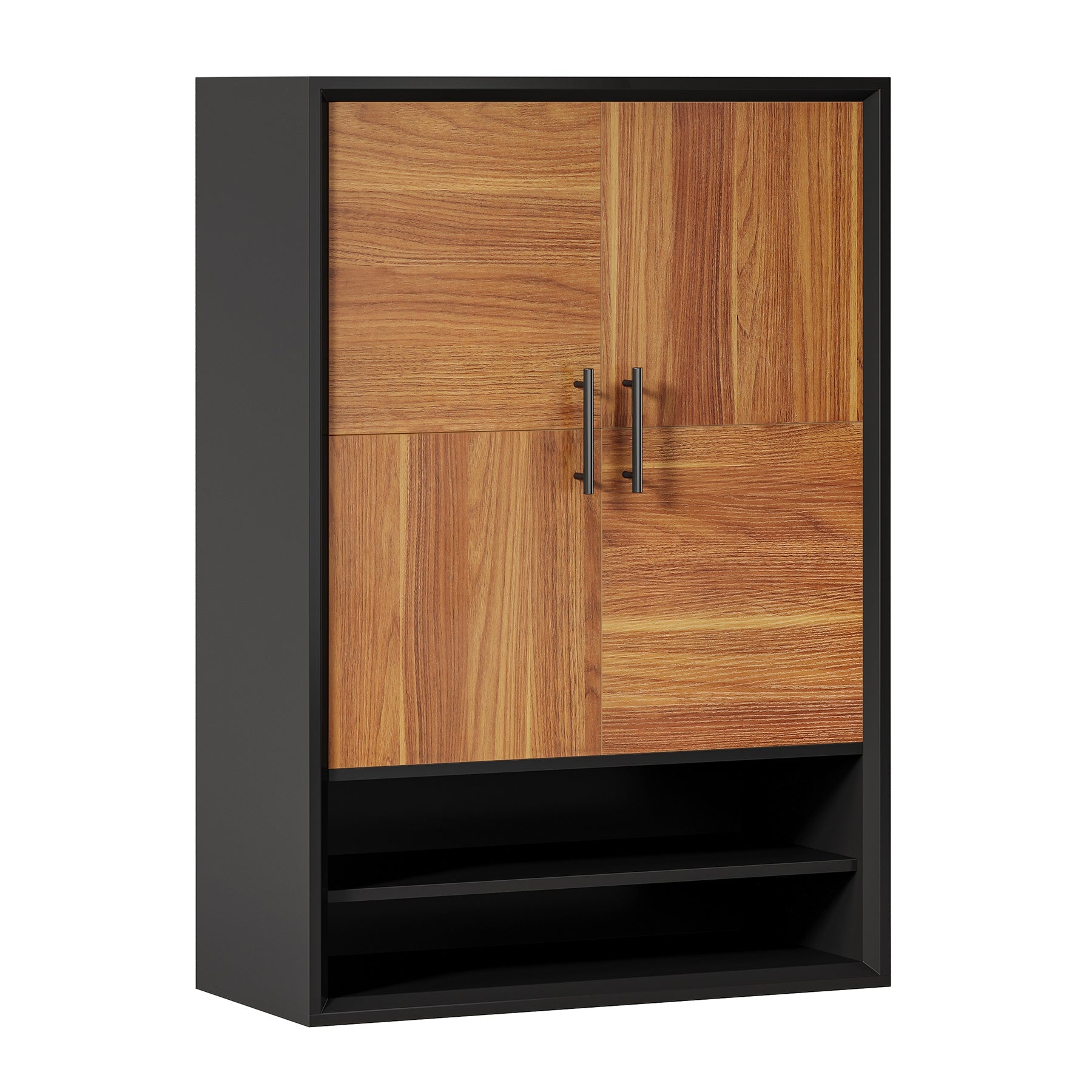 43 Inch Shoe Cabinet with 6 Tier Adjustable Shelves & Doors - Space Saving Shoe Storage Organizer for Entryway, Closet, or Bedroom