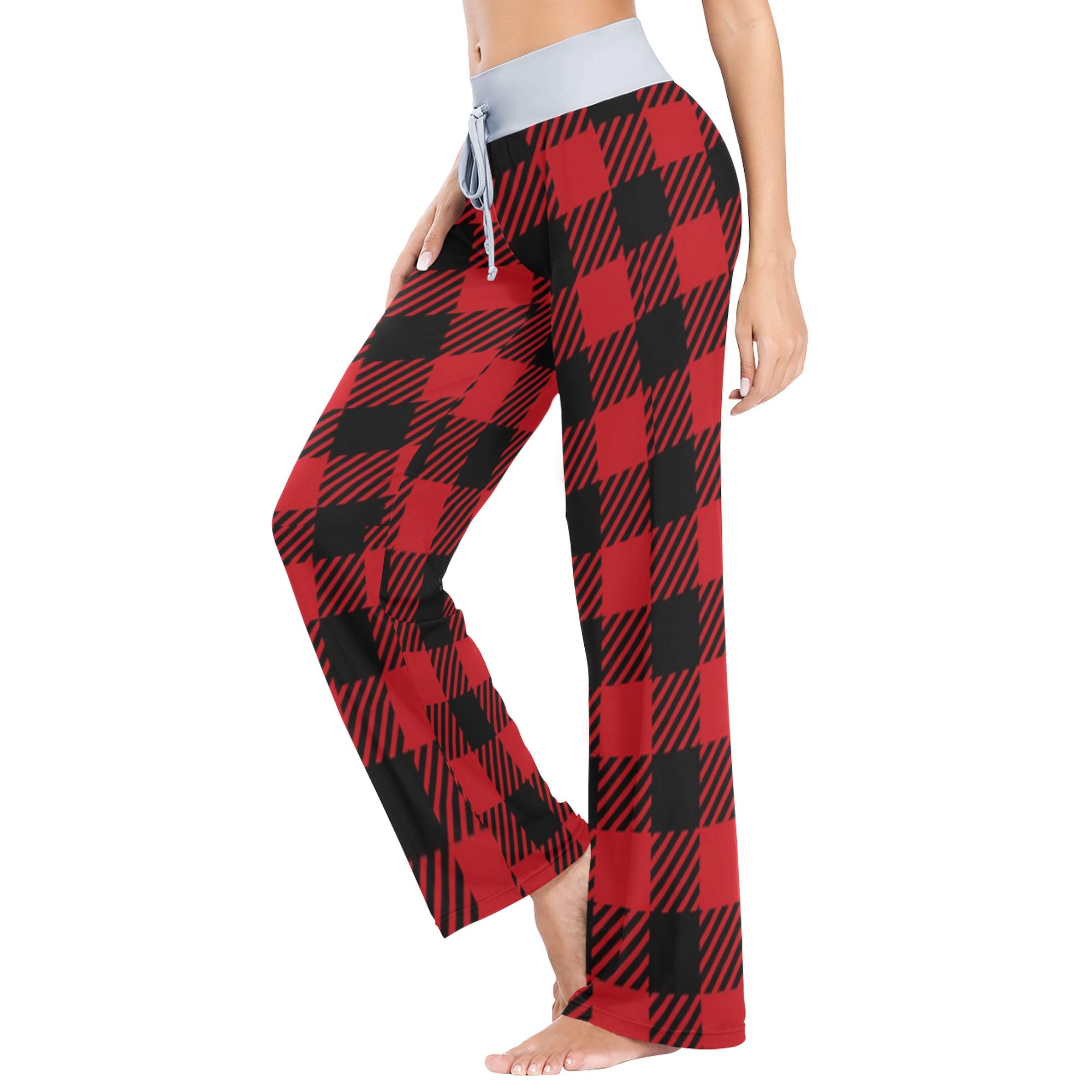 Women's High Waist Palazzo Lounge Pants - Soft Stretchy Drawstring Wide Leg Pajama Pants for Sleep, Yoga & Relaxation at Home
