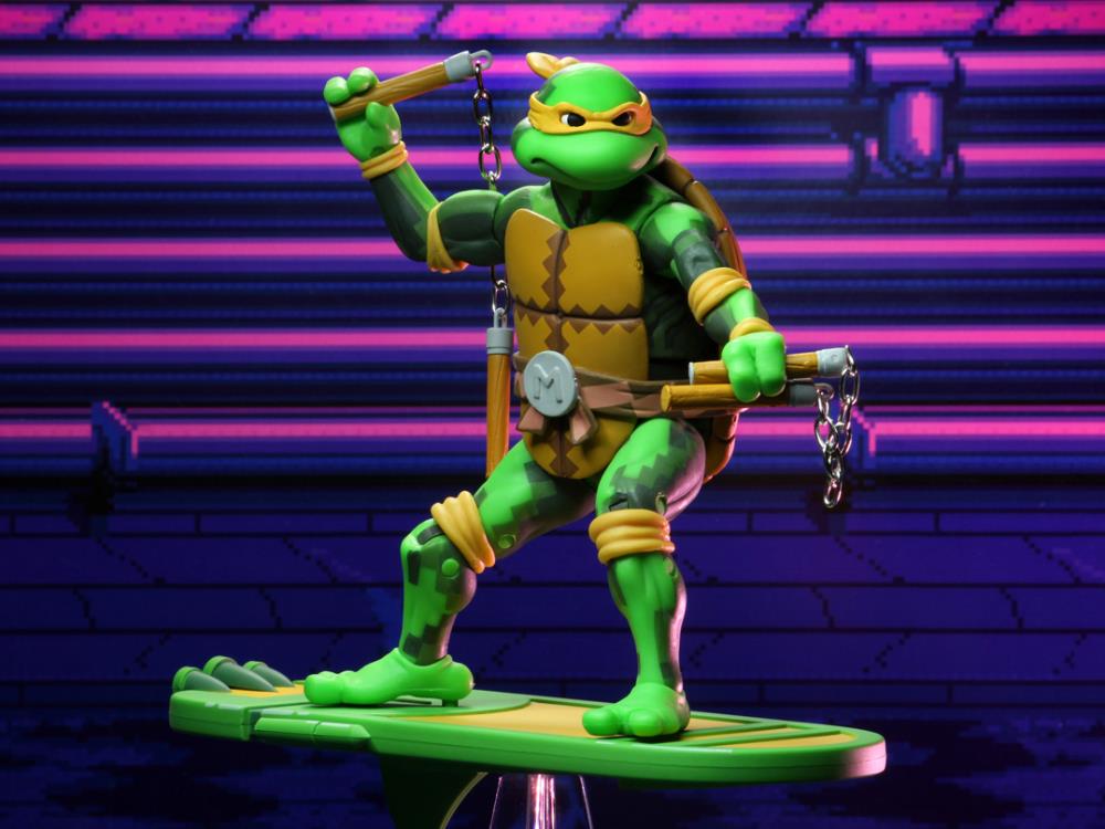 Teenage Mutant Ninja Turtles: Turtles in Time Michelangelo Action Figure - Collectible TMNT Toy for Kids & Fans - Perfect for Play, Display & Nostalgic Gift Giving