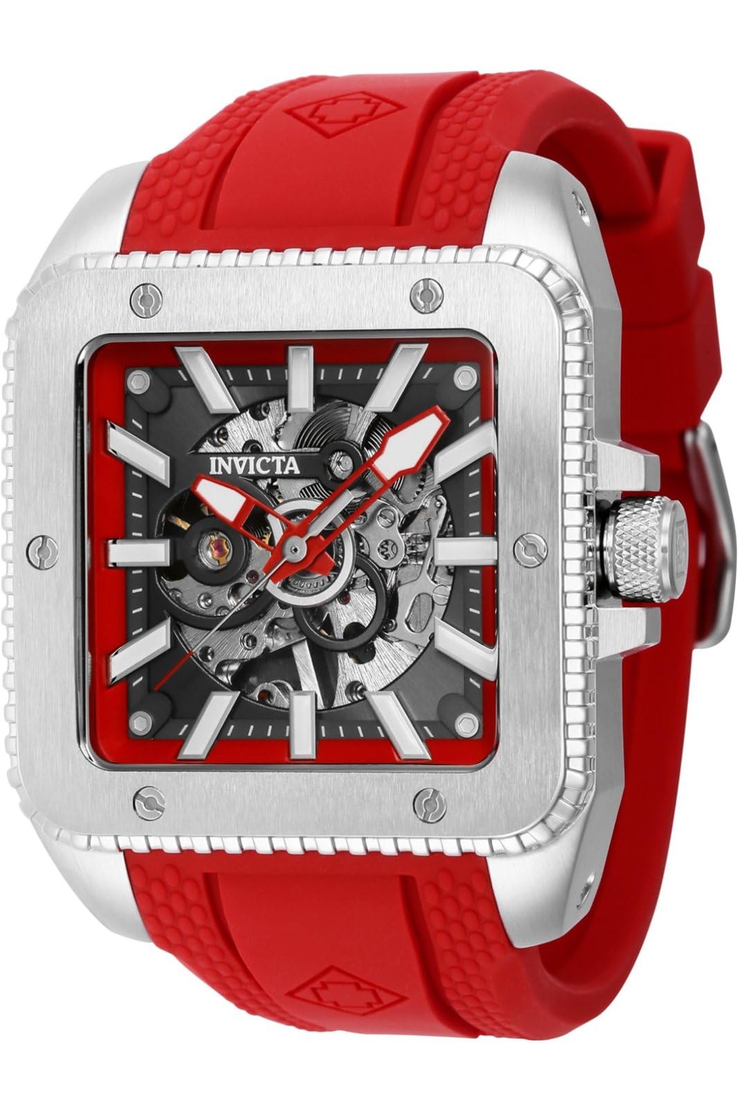 Invicta Cuadro 44002 Men's Waterproof Analog Mechanical Watch - 45mm Stainless Steel Case with Grey Dial - Durable Dress & Casual Timepiece for Business, Outdoor & Everyday Wear