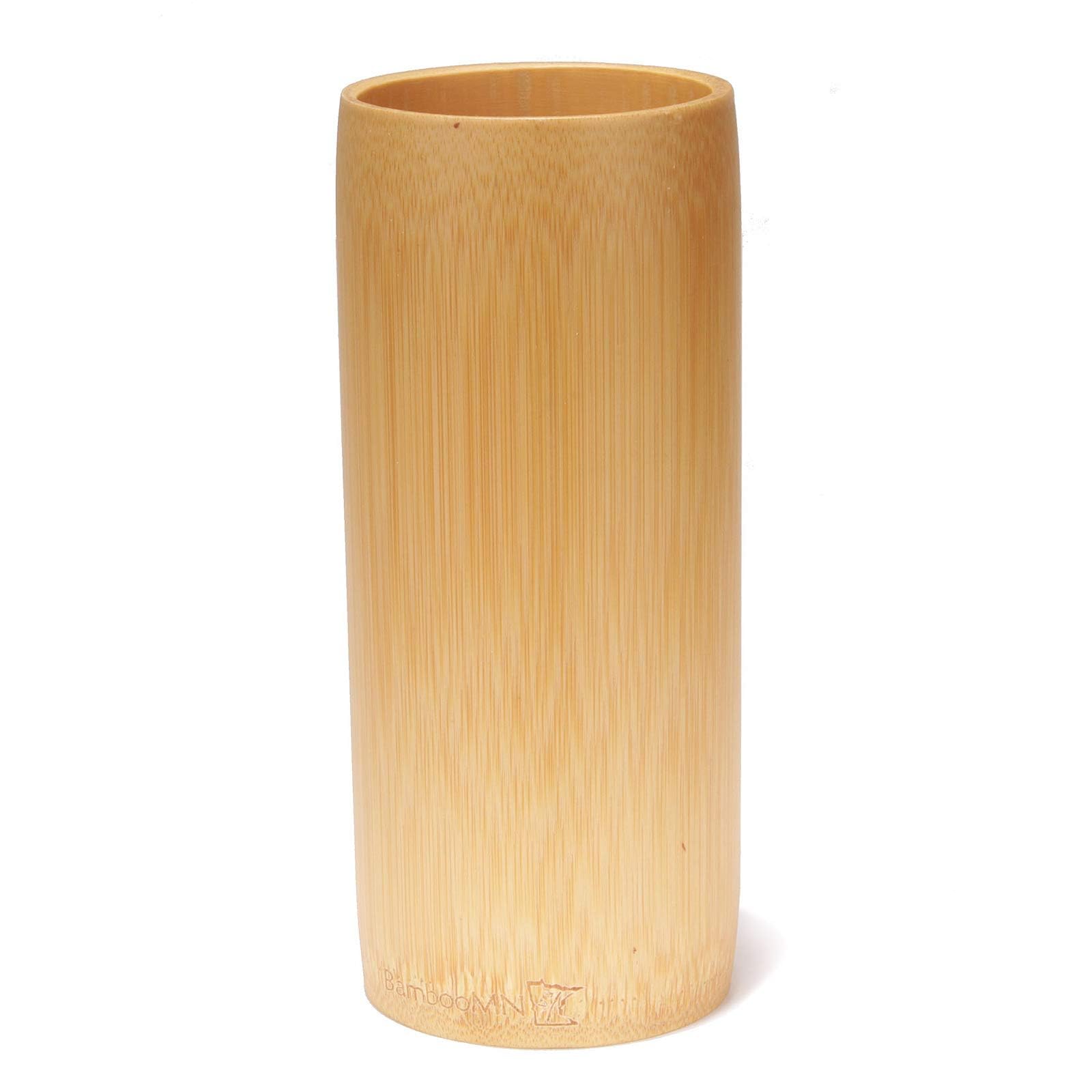 Natural Bamboo Flower Vase Holder Set of 10 - Carbonized Brown 9.8 Inch - Home Decor, Wedding Centerpiece, Table Decoration, Rustic Farmhouse Style