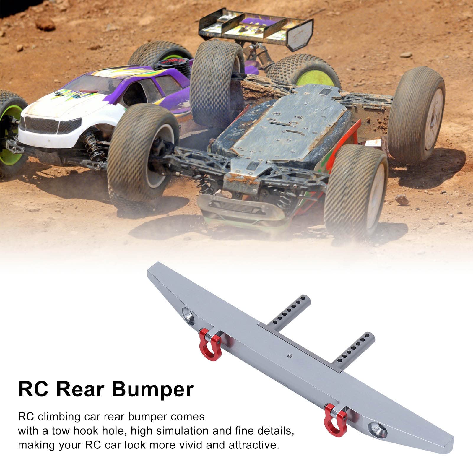 High-Quality Aluminum Alloy RC Front & Rear Bumper for MN999, SCX10 90046 90047, Axial 103007 - Durable Anti-Collision Protection for Off-Road RC Car Crawler Adventures