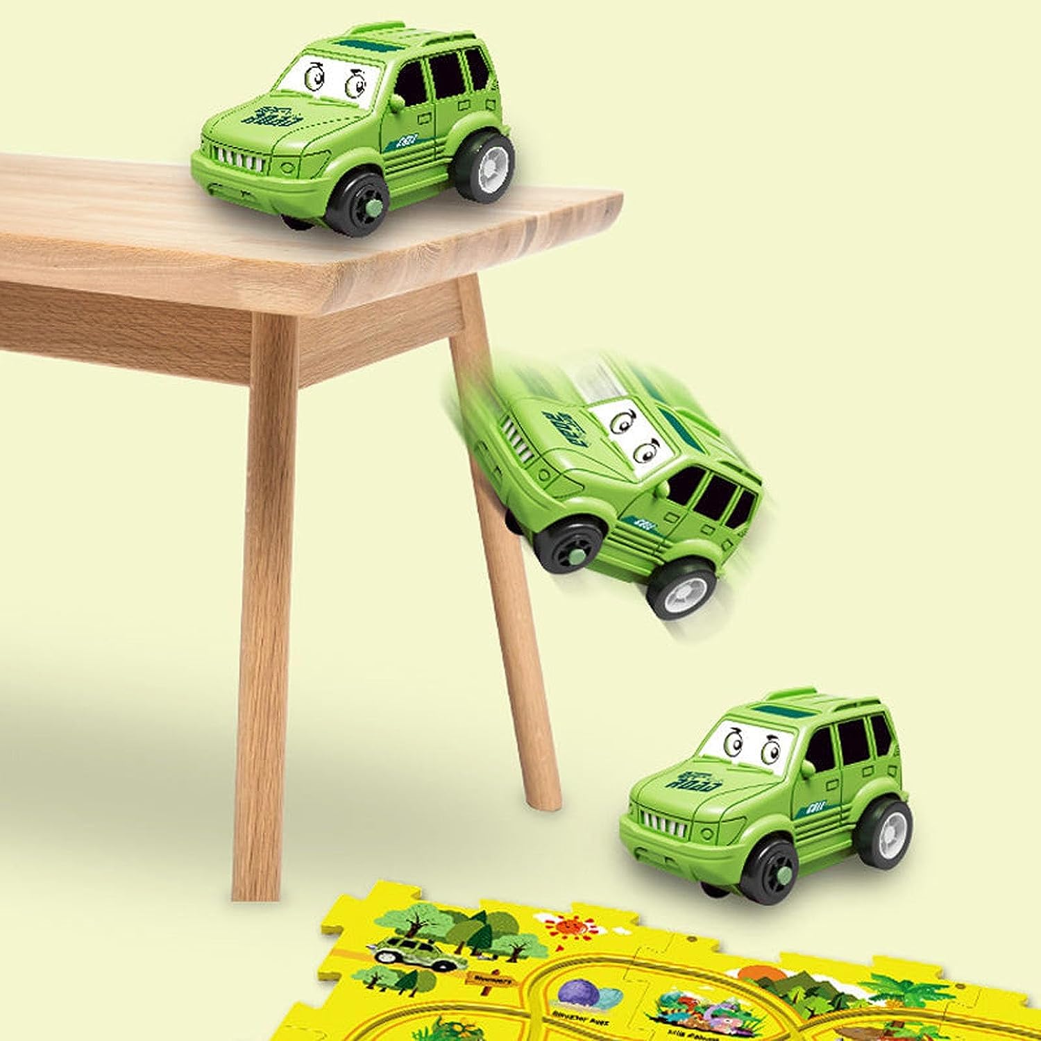 2023 Upgraded DIY Electric Trolley Toy Set - 5PCS Dinosaur-Themed Battery-Operated Puzzle Track with Vehicles & Railcar Building Board - STEM Learning Toys for Kids Ages 3+ - Perfect for Birthday Gifts, Preschool Playtime & Interactive Family Activities