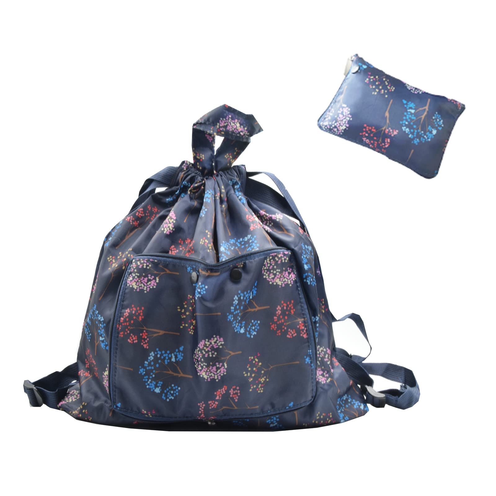 Foldable Large Capacity Travel Backpack - Waterproof Gym Drawstring Bag for Outdoor, Business & Sports | Lightweight Durable Storage with Fashion Tree Print Design - Perfect for Hiking, Gym Workouts & Business Trips