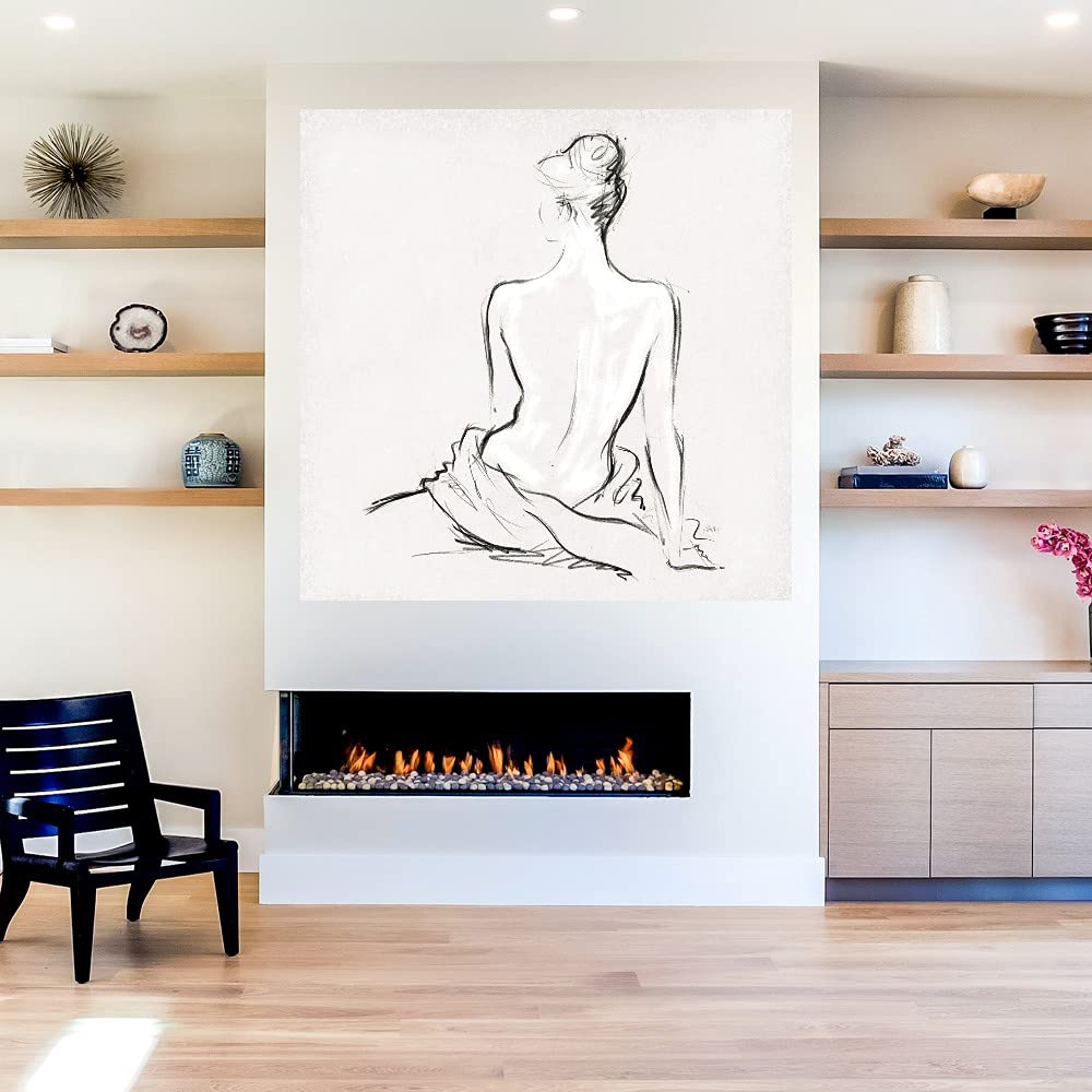 Celestial II Fine Art Canvas Wall Decor by Jane Hartley - 22x22 Inch Ready-to-Hang Painting for Living Room, Bedroom, Office & More - Modern Abstract Artwork for Home & Commercial Spaces