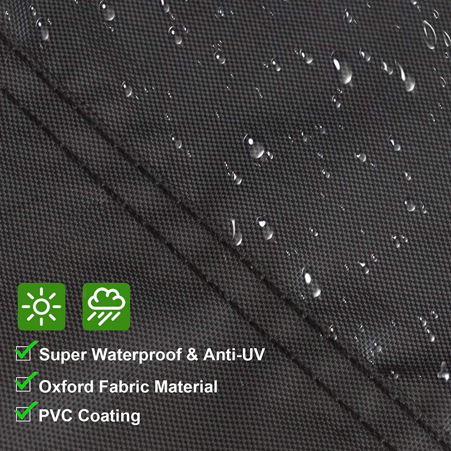**98x98x35 Inch Waterproof Rectangular Patio Furniture Covers - Heavy Duty 420D Outdoor Table & Chair Set Cover - Windproof & Tear-Resistant for Dining, BBQ, and Garden Protection**