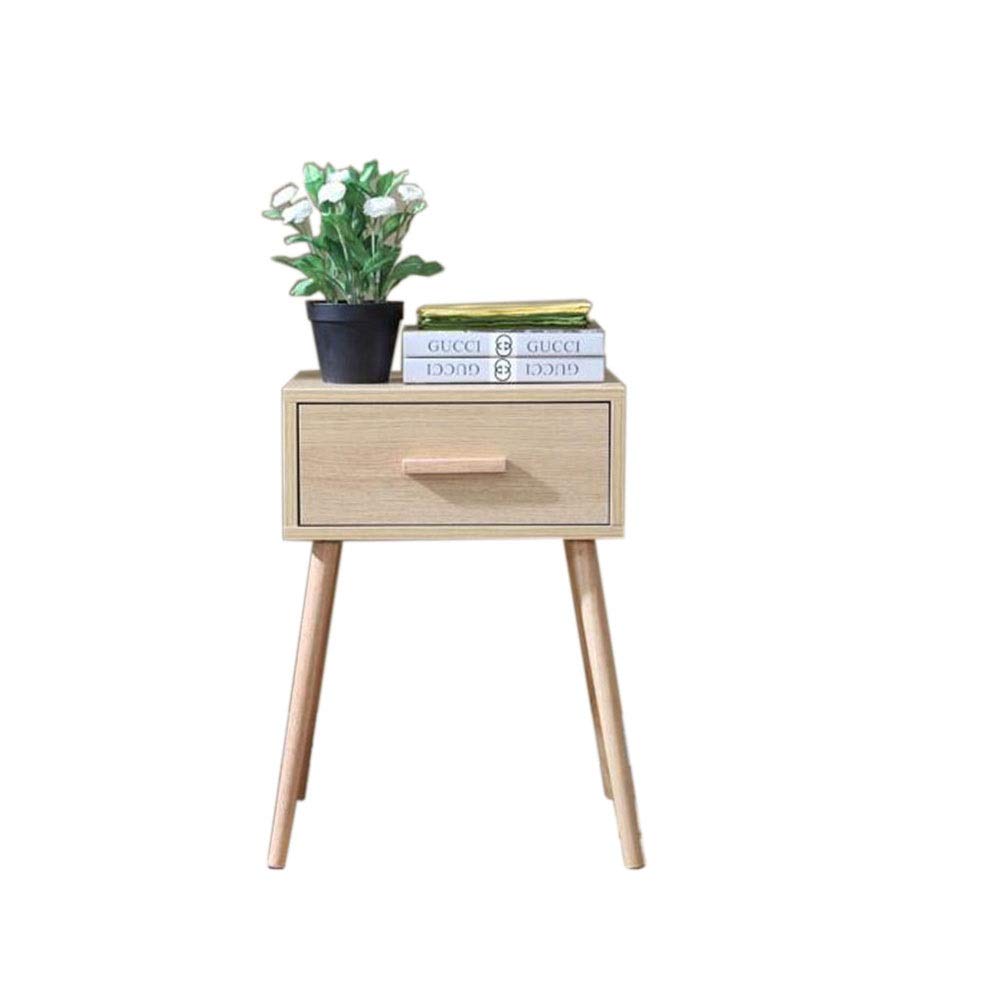 Wooden Bookcase with Single Drawer - 15.74x11.81x23.03 Inch Storage Cabinet, Side Table, Coffee Table & Corner Shelf for Living Room, Bedroom & Office Organization