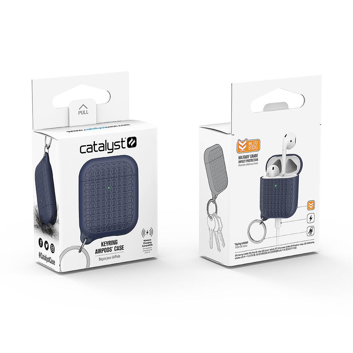 Premium AirPods 1 & 2 Protective Case with Keychain - Durable Cover for Apple AirPods 1st & 2nd Generation - Perfect for Travel, Gym & Everyday Use