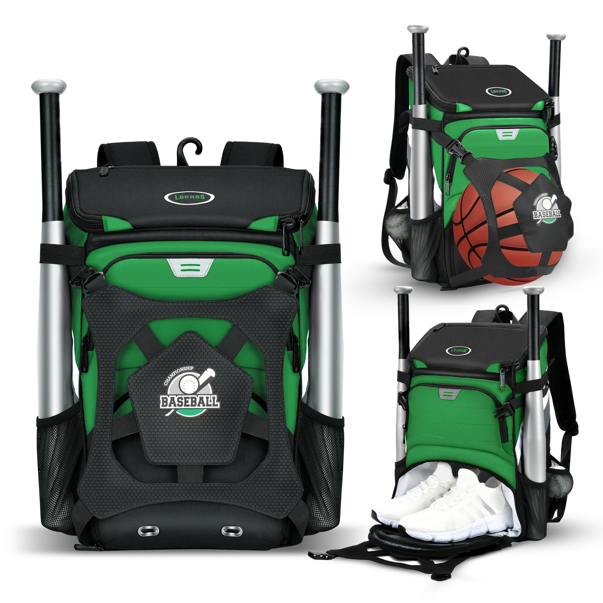 **Best Baseball Backpack for Adults & Youth – Large Capacity Lightweight Softball Bag with Shoe Compartment, Fence Hook, & Waterproof Design for T-Ball Bat, Helmet & Gloves – Perfect for Games, Practice & Travel**