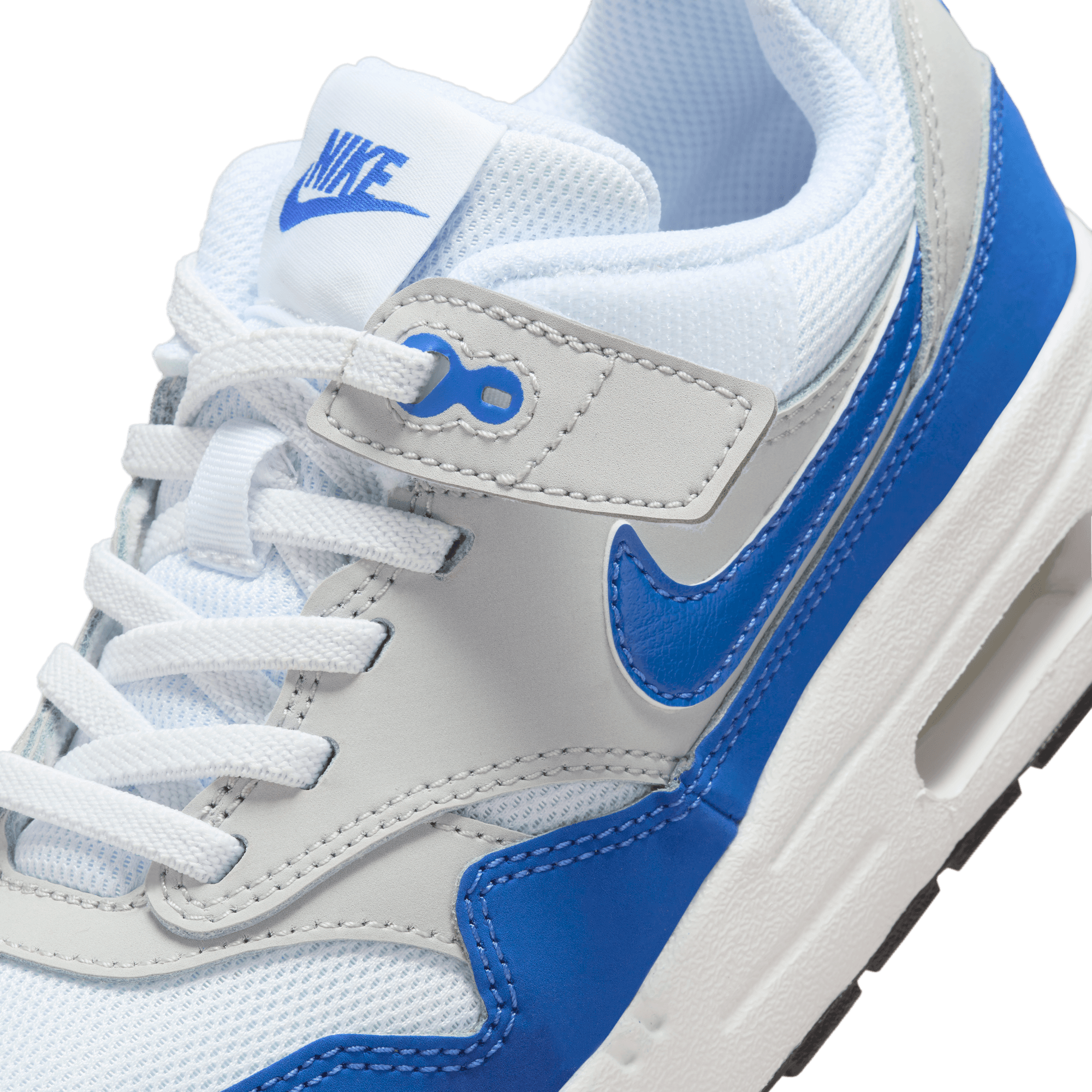 Nike Air Max 1 EasyOn PS Kids' Sneakers - Royal Blue & White Running Shoes for Boys & Girls - Comfortable Athletic Shoes for School, Sports & Everyday Wear