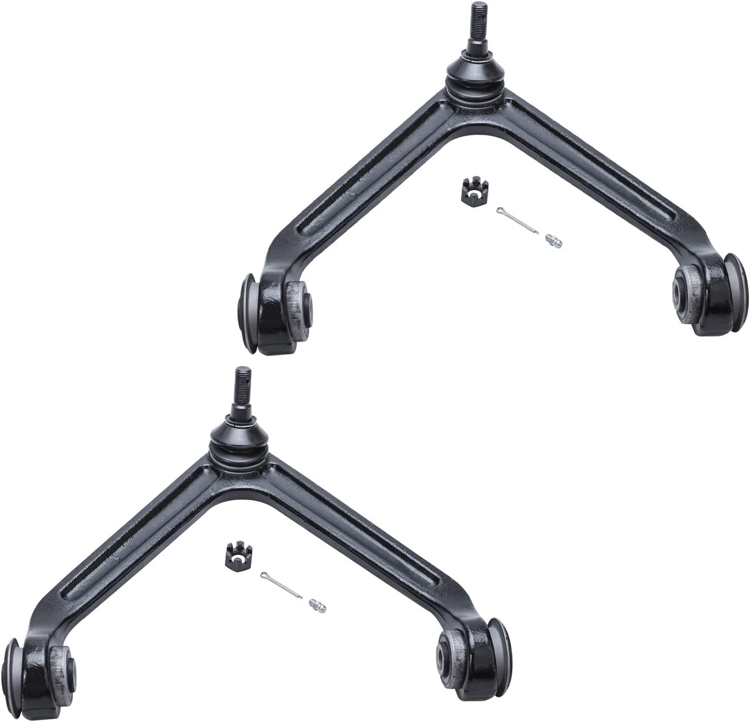 Detroit Axle - 2WD Front End Control Arms Kit for 2002-2005 Dodge Ram 1500 | 2 Upper Control Arms with Ball Joints & 2 Shock Absorbers | 4pc Replacement Set | Perfect for Off-Roading, Towing & Heavy-Duty Truck Maintenance