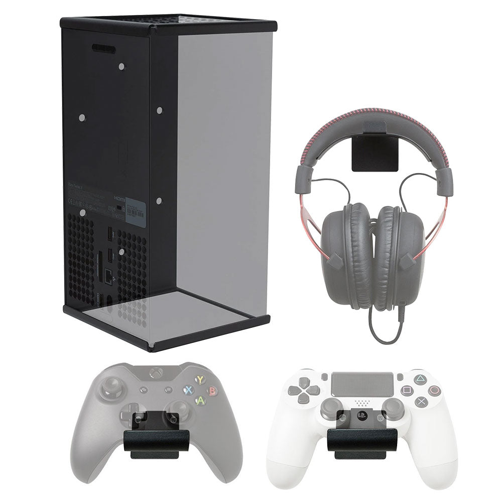 HIDEit Xbox Series X Wall Mount - Ultimate Bundle for Secure Gaming Console Storage | Perfect for Living Room, Bedroom & Home Theater Setup
