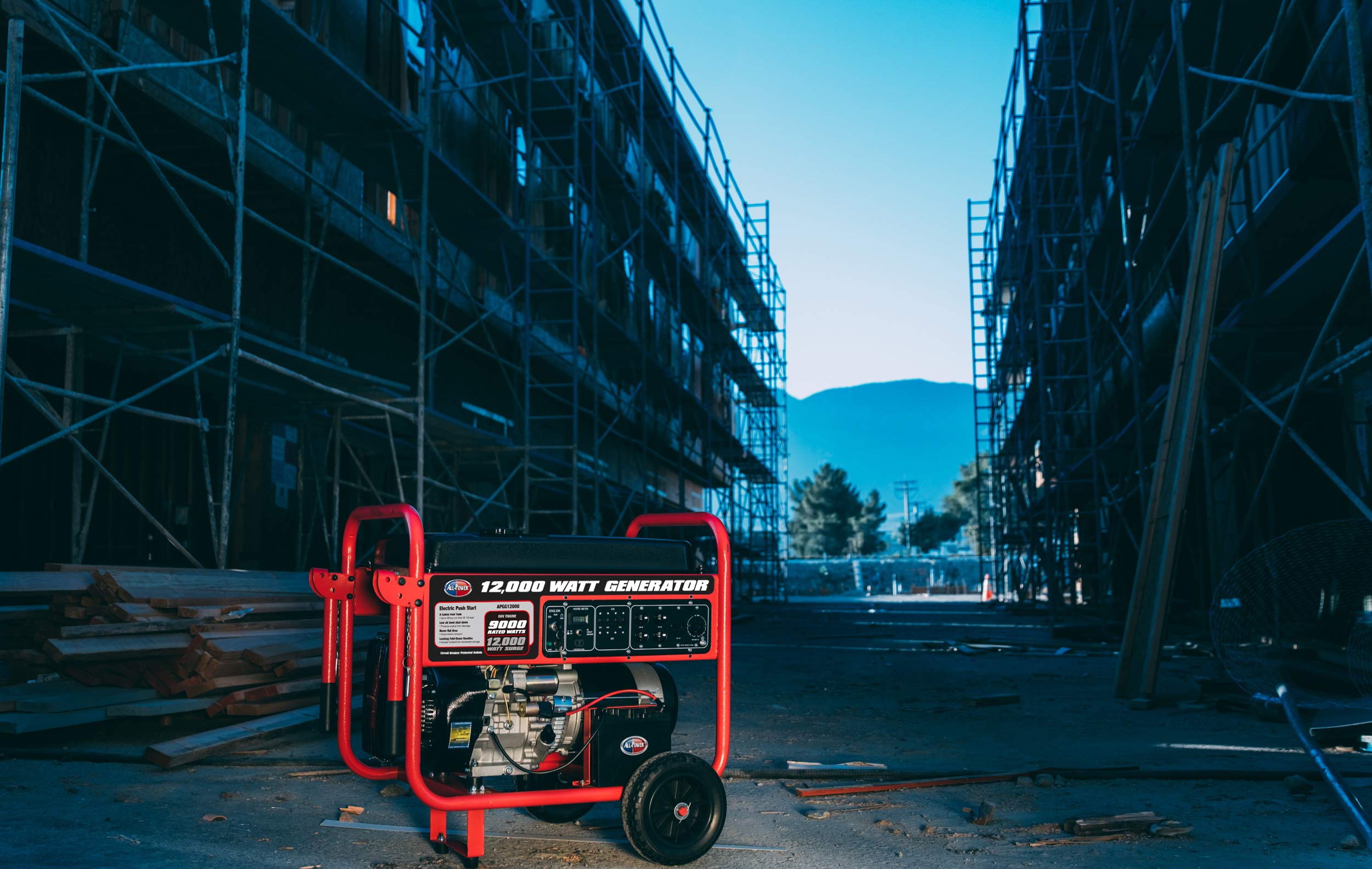 12000W Portable Generator with Electric Start - Quiet, Reliable Power for Camping, RV Trips & Emergency Backup