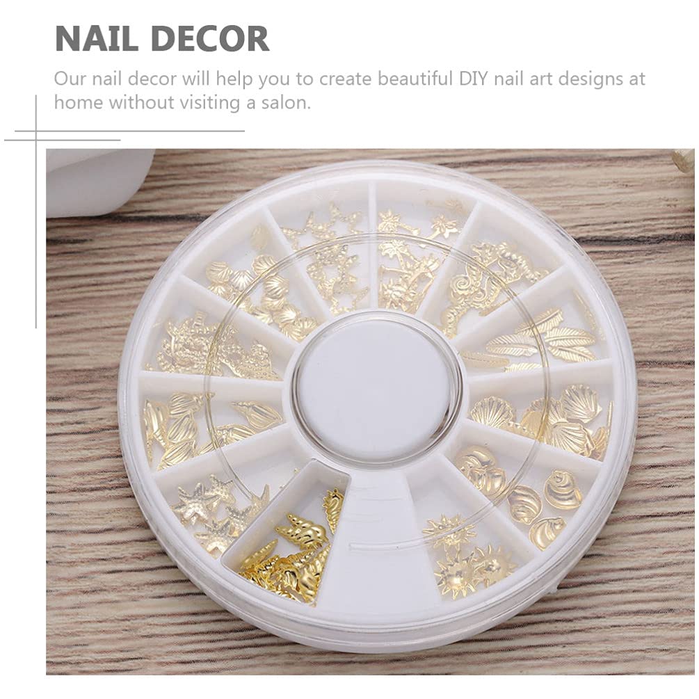 ARTIBETTER 4 Pack Nail Art Decorations - Alloy Nail Studs & Patches for Girls, DIY Manicure Accessories | Perfect for Nail Salons, Home Manicures & Party Nail Art Designs