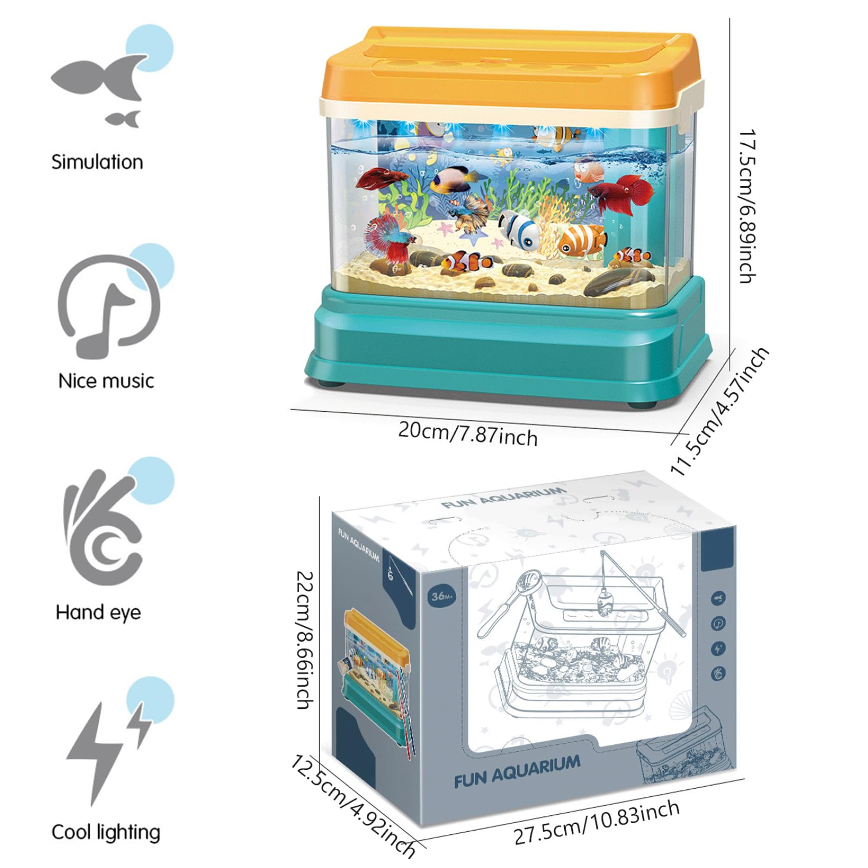 Csafyrt Magnetic Fishing Toy Set - Realistic Interactive Feeding Game for Kids, Fun Educational Toddler Toys for Indoor & Outdoor Play - Perfect for Birthday Gifts, Preschool Learning, and Family Game Night