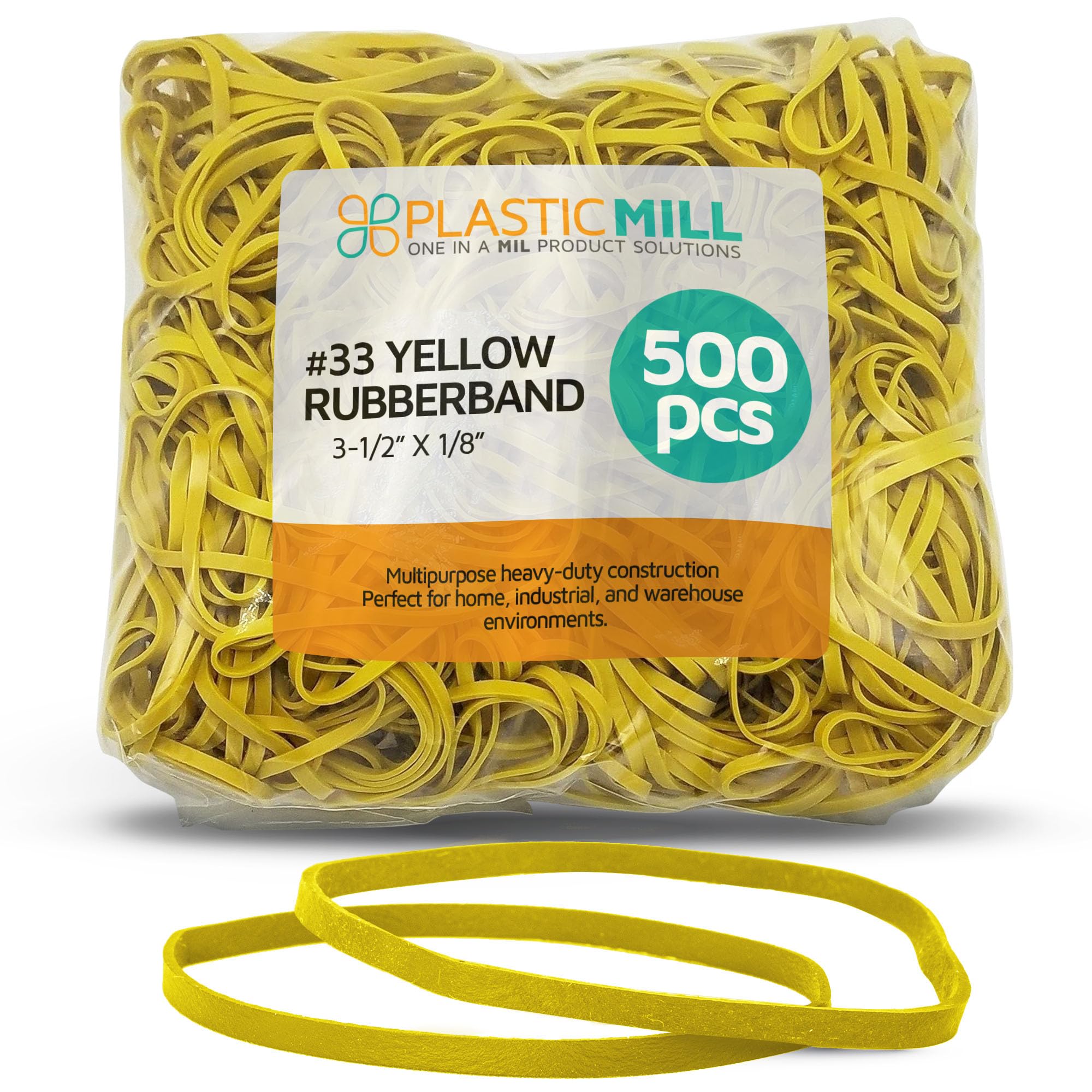 PlasticMill #33 Yellow Rubber Bands 3.5