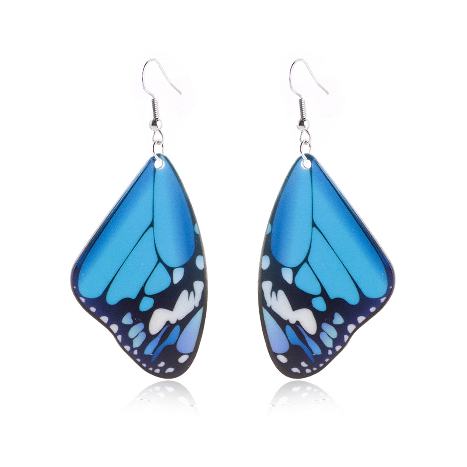 Colorful Acrylic Butterfly Drop Earrings for Women - Bohemian Dangle Jewelry with Insect Wing Design, Perfect for Parties, Festivals & Ethnic Fashion Accessories