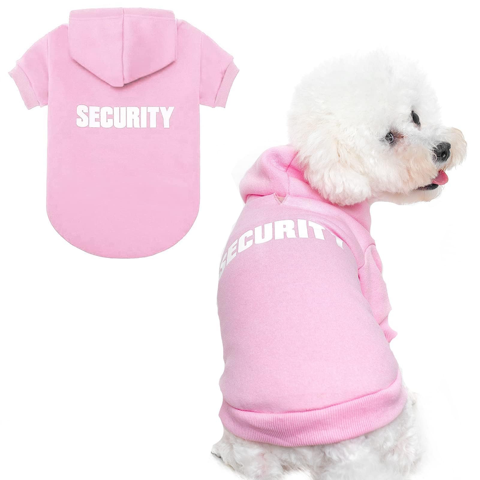 BINGPET Soft Brushed Fleece Hooded Dog Sweater - Warm Puppy Hoodie for Cold Weather, Pet Coat for Small Dogs & Cats (Chest 15