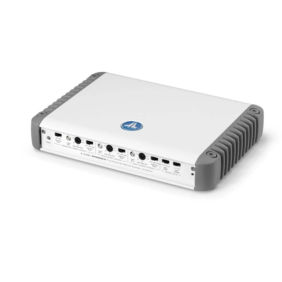 JL Audio MHD900/5 M Series 5-Channel Class D Marine Amplifier - High Power Boat Audio System for Marine, RV & Off-Road Vehicles