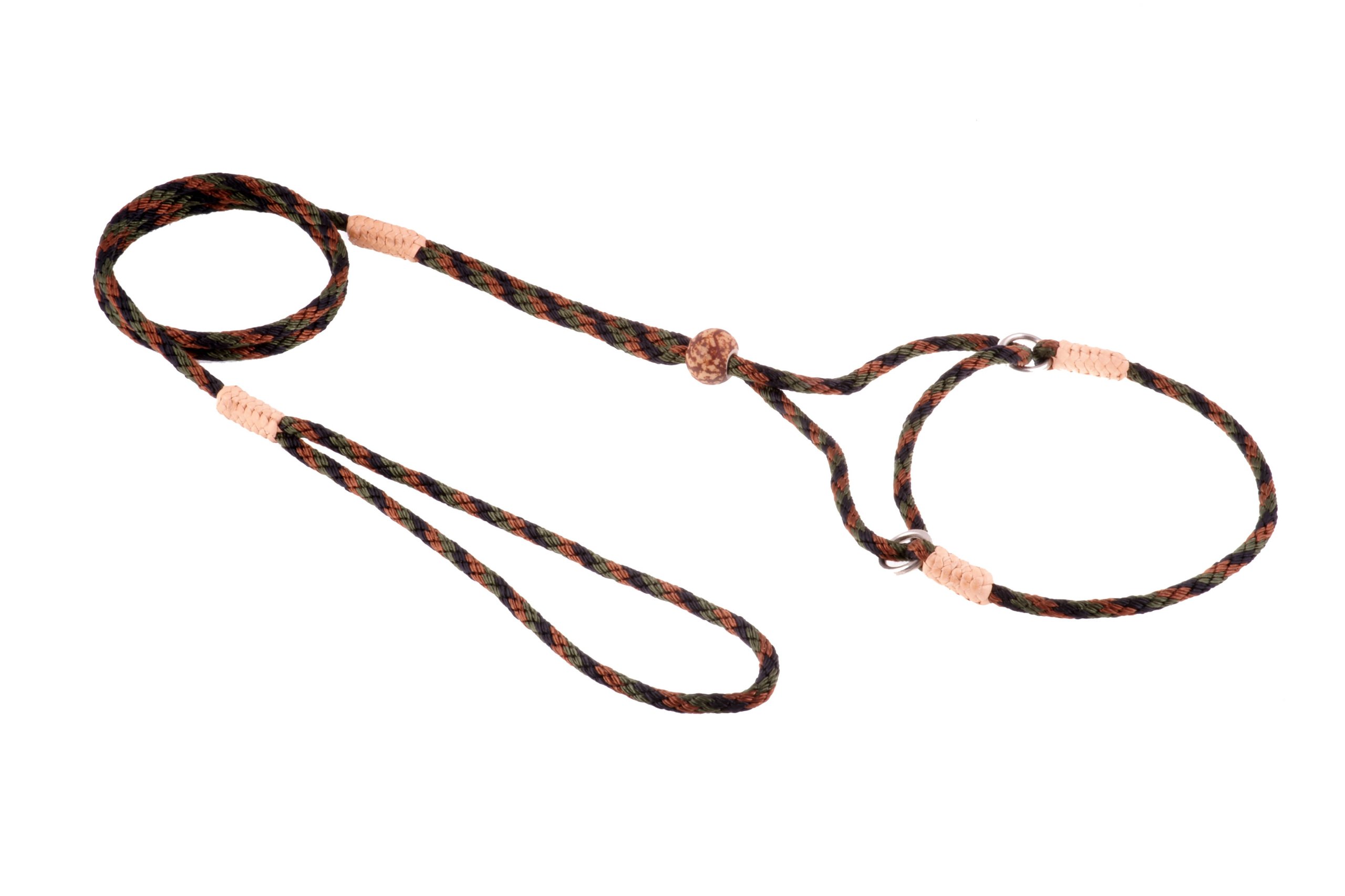 Alvalley Martingale Dog Leash with Collar - Soft Nylon Training Leash for Small & Medium Dogs - Includes Tagua Bead Stopper - Adjustable for Comfort & Control - Ideal for Walking, Training & Outdoor Adventures