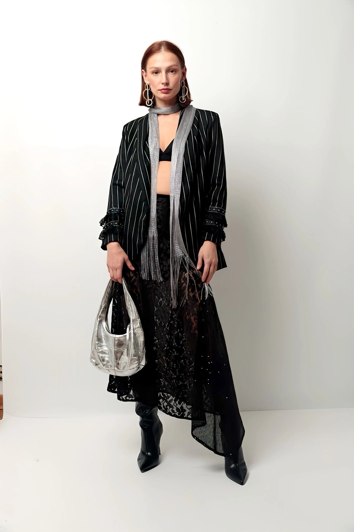 Elegant Women's Blazer for Parties - Stylish & Shiny Formal Jacket for Unforgettable Evenings | Perfect for Cocktail Parties, Weddings & Night Out Events