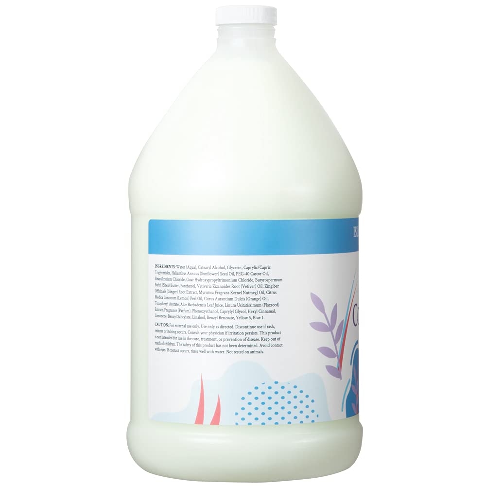 Ginger Lily Farms Botanicals Moisturizing Conditioner for Dry Hair - Island Tranquility Scent with Green Tea & Lemongrass | 100% Vegan & Cruelty-Free | 1 Gallon Refill (Pack of 4) | Perfect for Salons, Spas & Eco-Conscious Homes