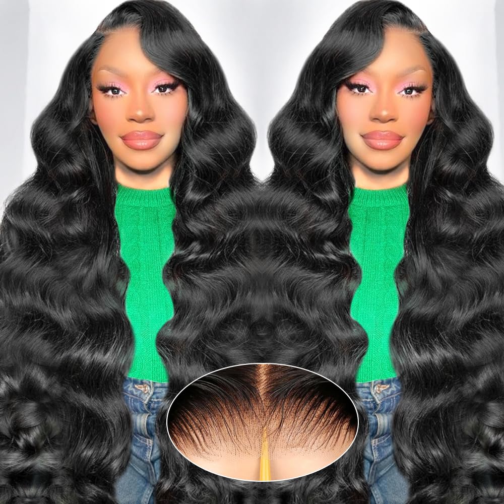 13x4 Glueless HD Lace Front Wig - 30 Inch Pre Plucked Body Wave Human Hair Wig 200% Density | No Glue Wear & Go | Perfect for Black Women | Great for Daily Wear, Parties & Special Occasions