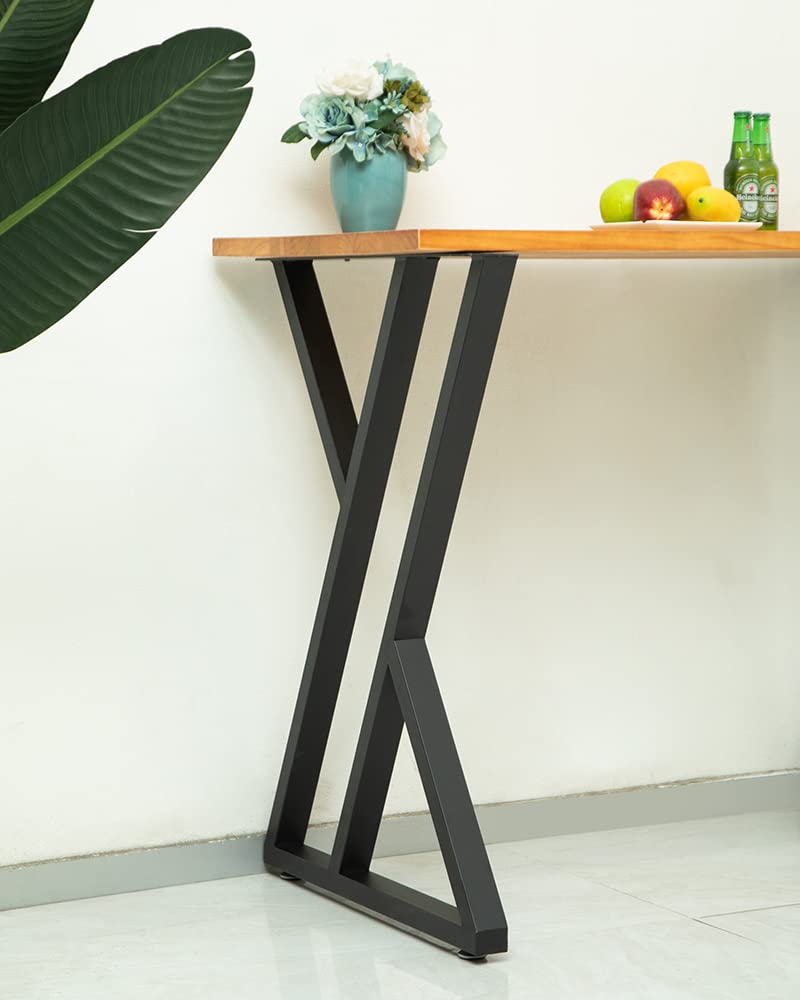 36 Inch Counter Height Table Legs - Heavy Duty Steel Bar Table Base for Kitchen Island, Dining Table, or Outdoor Furniture - Adjustable & Rust-Resistant Metal Legs for Bar, Pub, or Restaurant Use