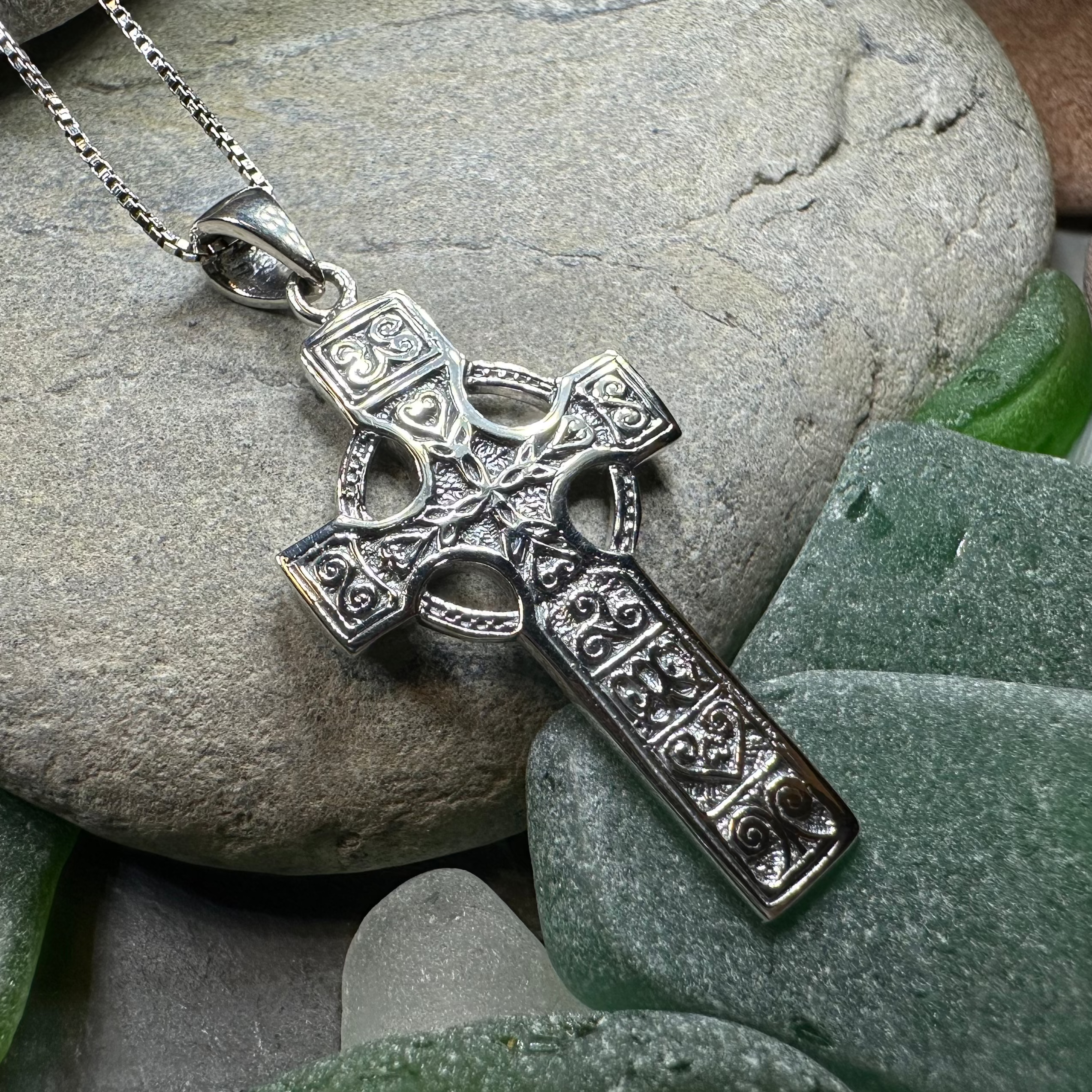 Celtic Cross Pendant Necklace for Women - Stainless Steel Columba Jewelry - Perfect for Gifts, Weddings & Everyday Wear