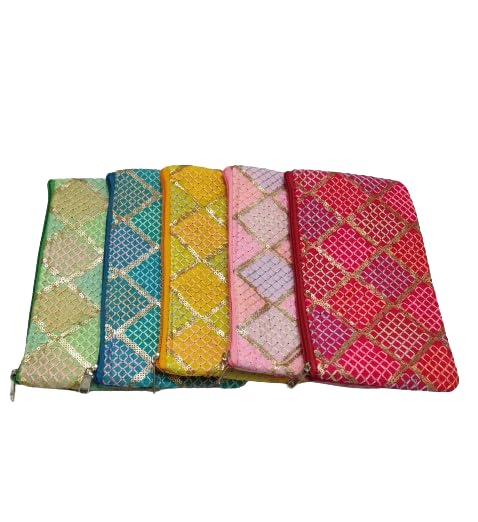 Betterminds Women's Clutch Purses Set of 5 - Elegant Multicolor Handbags for Weddings, Housewarming Parties & Baby Showers - Perfect Thank You Gifts for Guests & Special Occasions