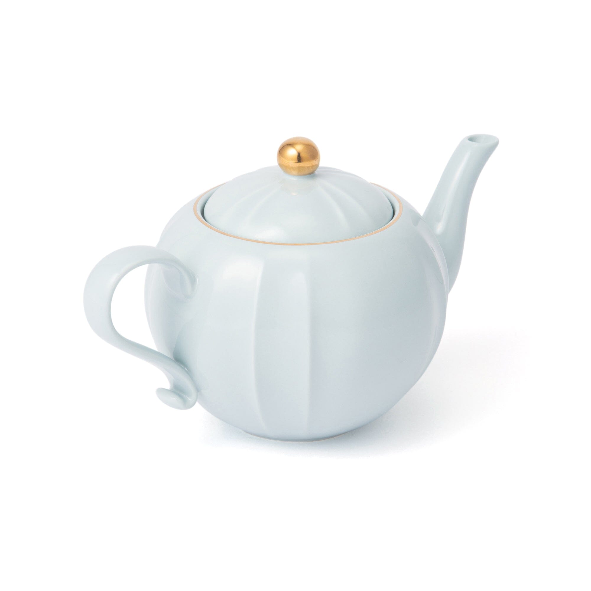 Blue Floral Teapot - Elegant Ceramic Tea Pot with Flower Motif for Afternoon Tea & Home Decor