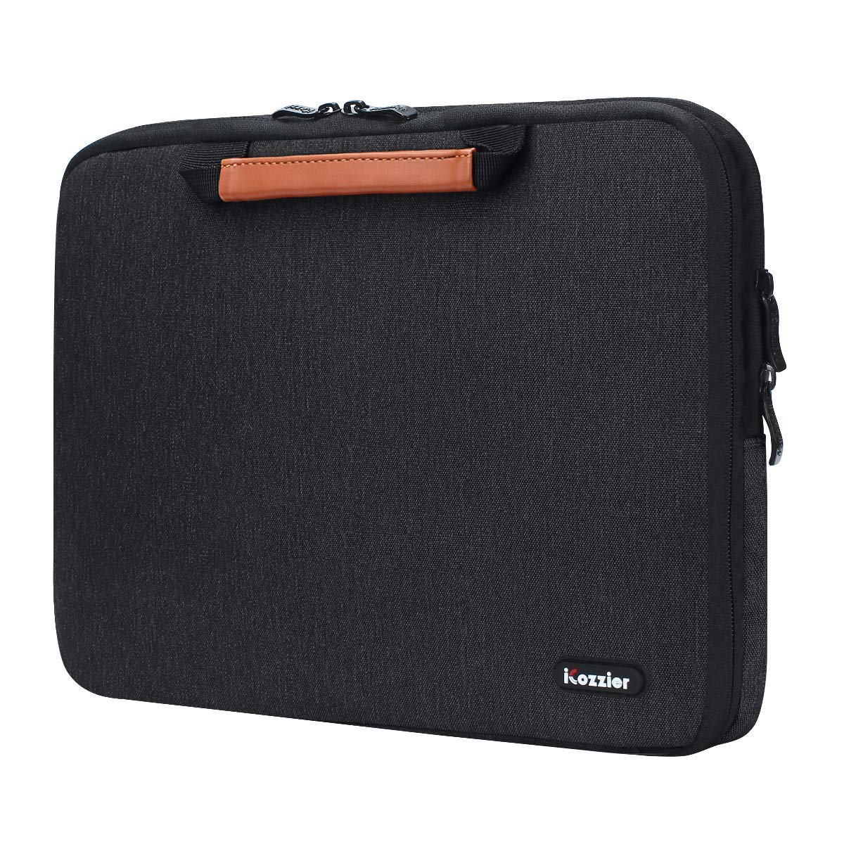 iCozzier 15-15.6 Inch Laptop Sleeve Case for MacBook Air/Pro - Protective Handle Strap Cover Bag (Black) | Perfect for Travel, Work & School