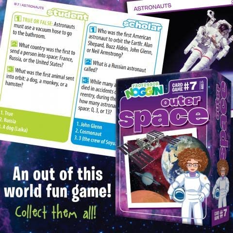 Professor Noggin's Outer Space Trivia Card Game - Educational STEM Learning Game for Kids Ages 7+ with 30 Trivia Cards (True/False & Multiple Choice) - Perfect for Family Game Nights & Classroom Science Activities