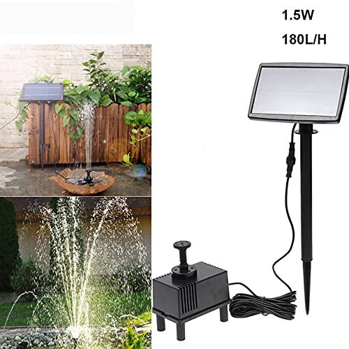 Solar Powered Submersible Water Pump for Garden, Pool, Pond, and Patio Decoration - 5M Cord - Ideal for Outdoor Water Features, Bird Baths, and Landscape Design