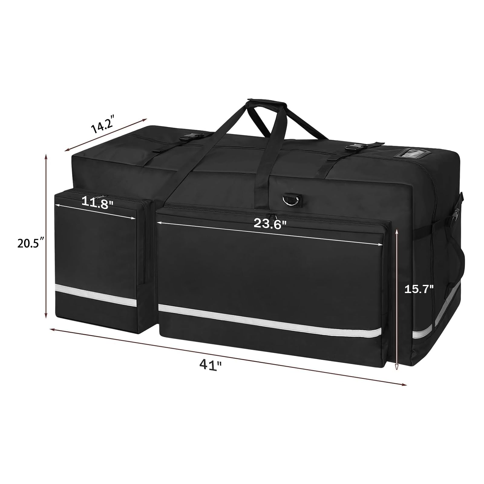 ORKELS Large Stroller Travel Bag - Durable Storage Carrier for Standard, Single, Double & Jogger Strollers - Padded Handles & Adjustable Shoulder Strap - Airplane Gate Check Approved (Black) - Perfect for Air Travel, Road Trips & Daily Storage