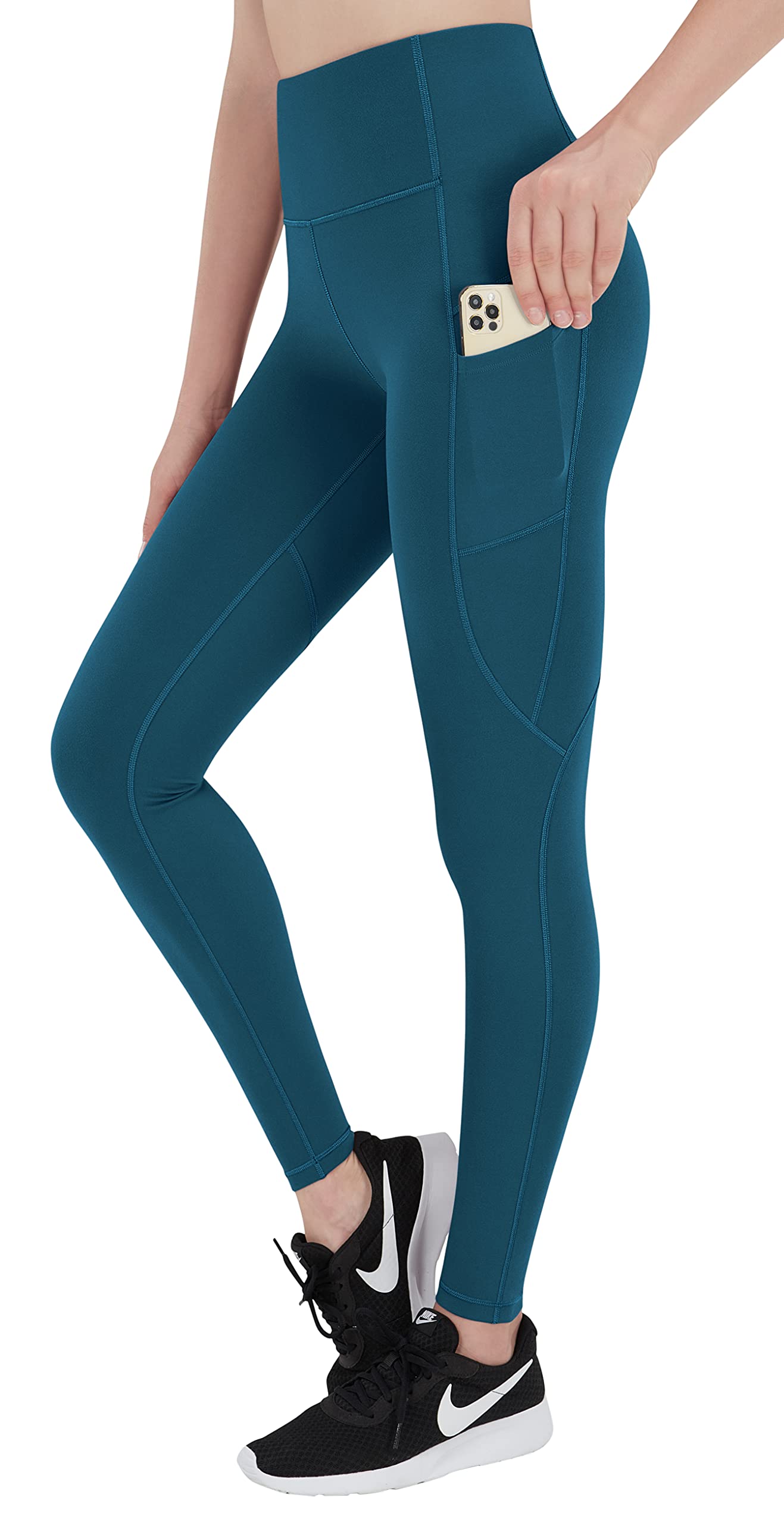 **Espidoo High Waist Women's Yoga Leggings with Pockets - Soft 4-Way Stretch Workout Capri Pants for Running, Gym & Lounge**    *(or)*    **Espidoo High Waist Yoga Pants for Women - Breathable 4-Way Stretch Capri Leggings with 3 Pockets, Perfect for Pilates, Travel & Everyday Wear**