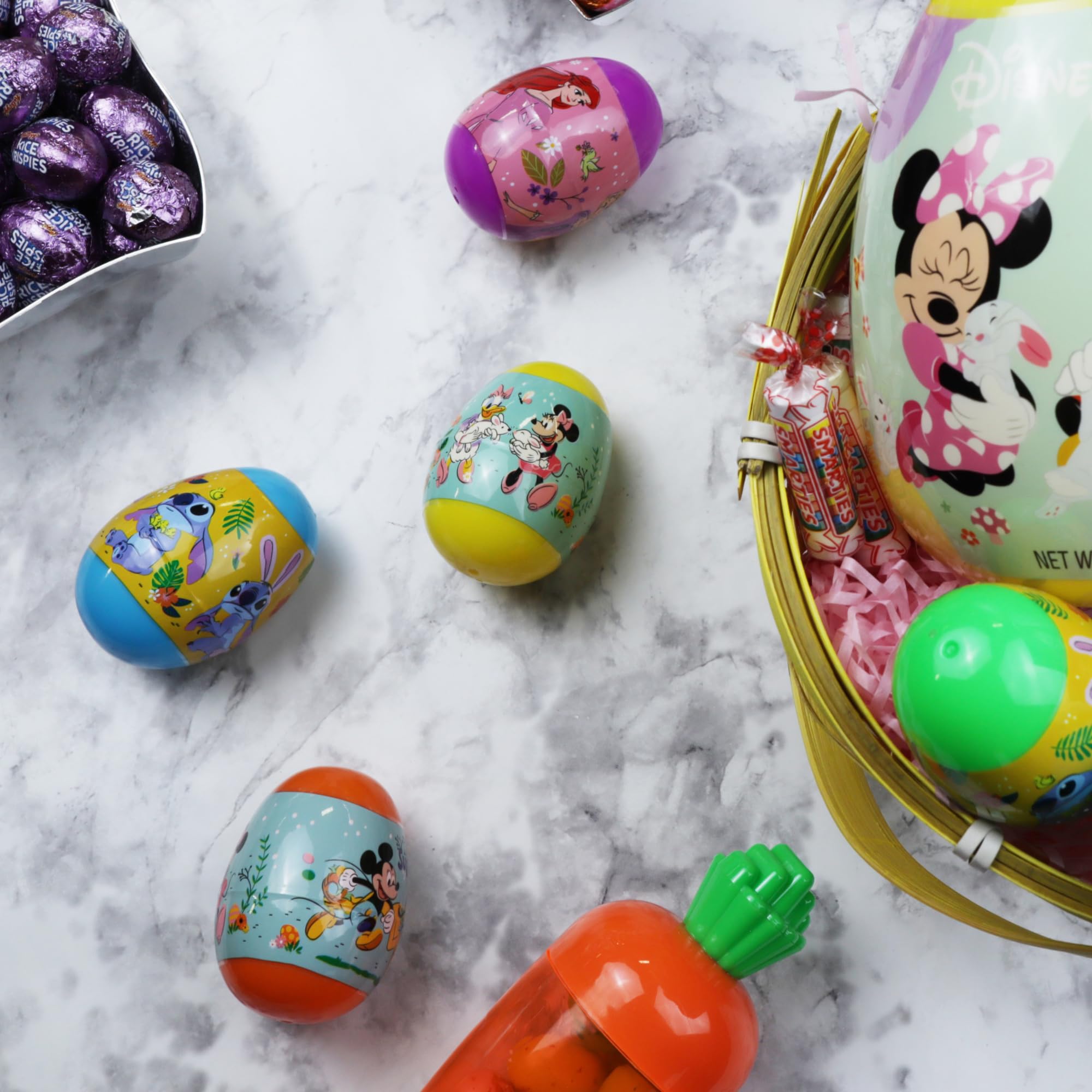 Disney Easter Eggs with Candy - 16 Pack for Kids Party Favors