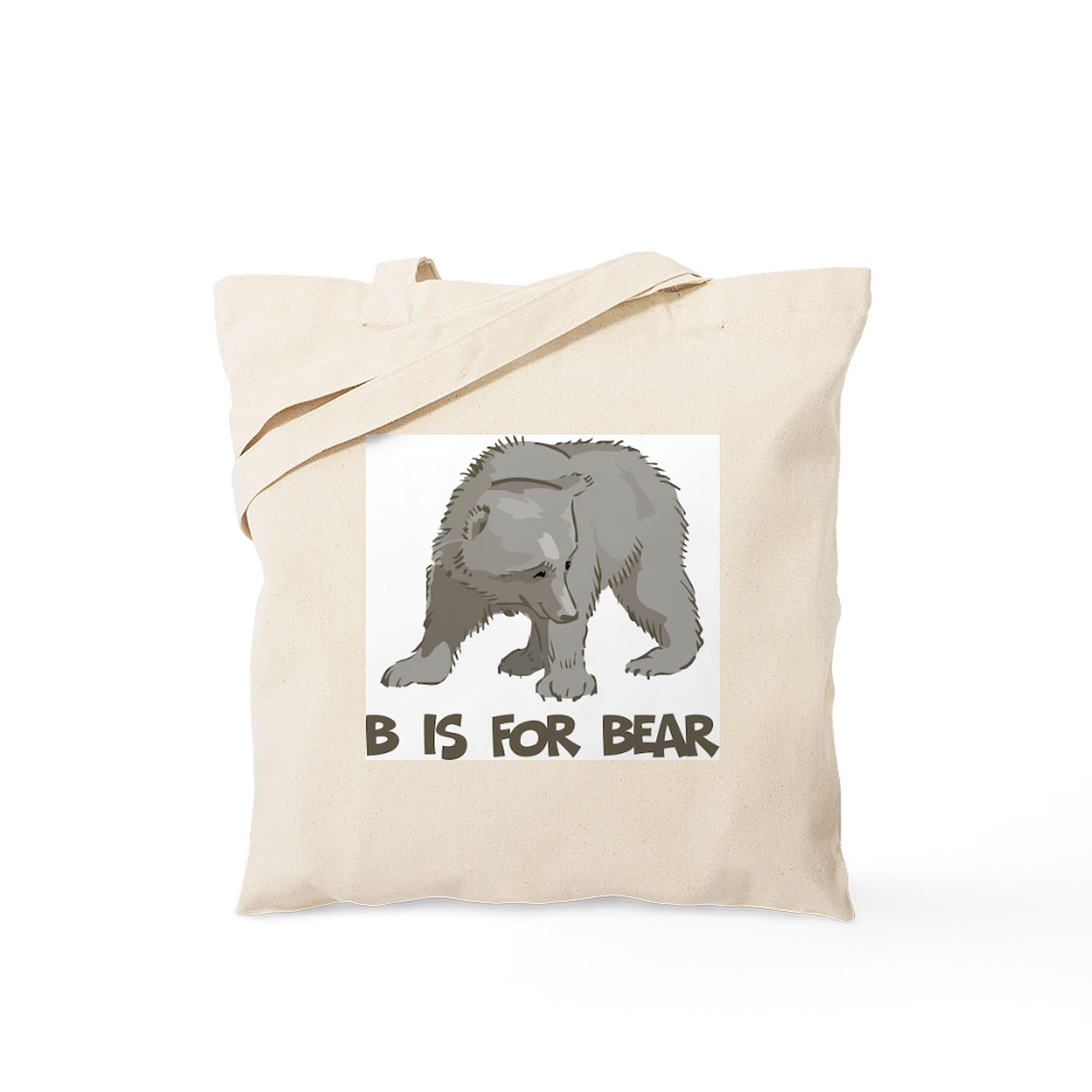 B Is For Bear Canvas Tote Bag - Eco-Friendly Reusable Shopping Bag for Groceries, Beach & Daily Use | Natural Cotton Tote by CafePress