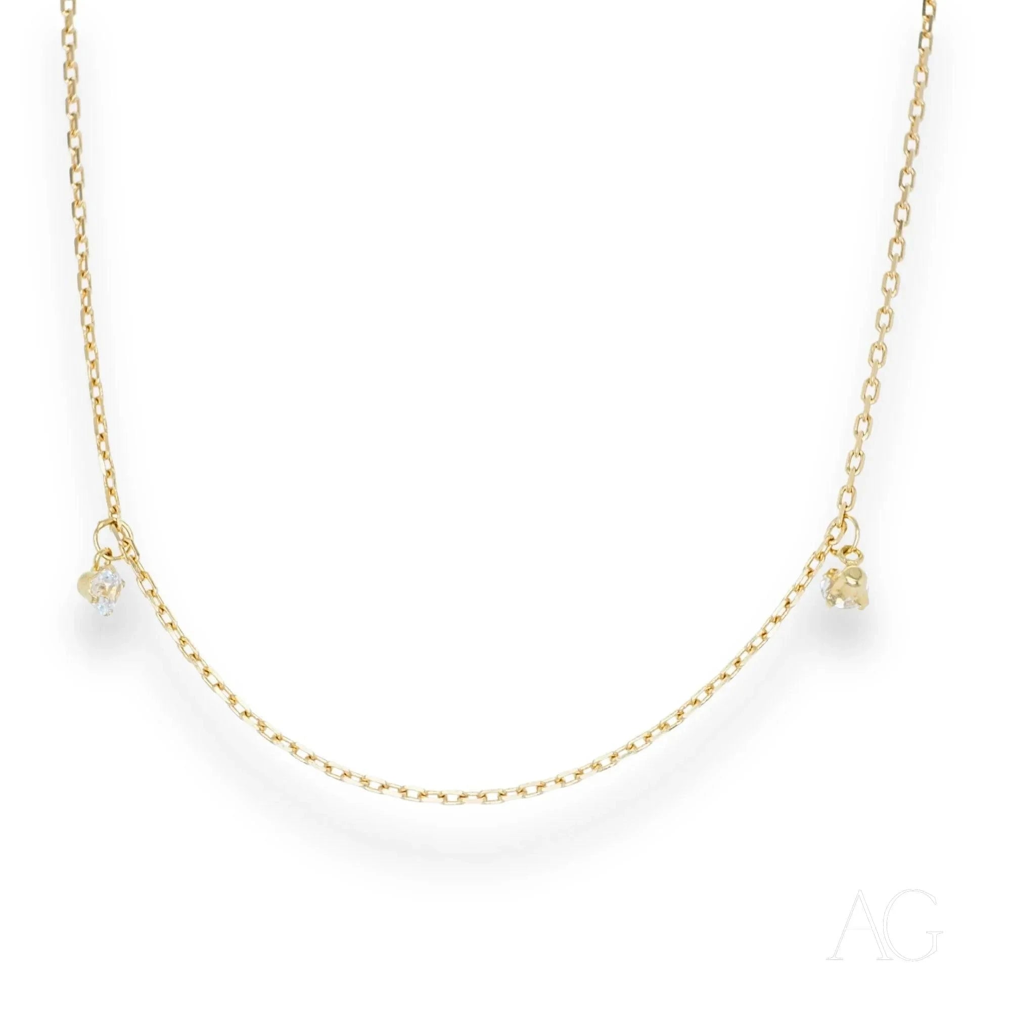 18K Gold Anklet with Zirconia Stones - Elegant Ankle Bracelet for Women, Perfect for Parties, Weddings & Everyday Wear