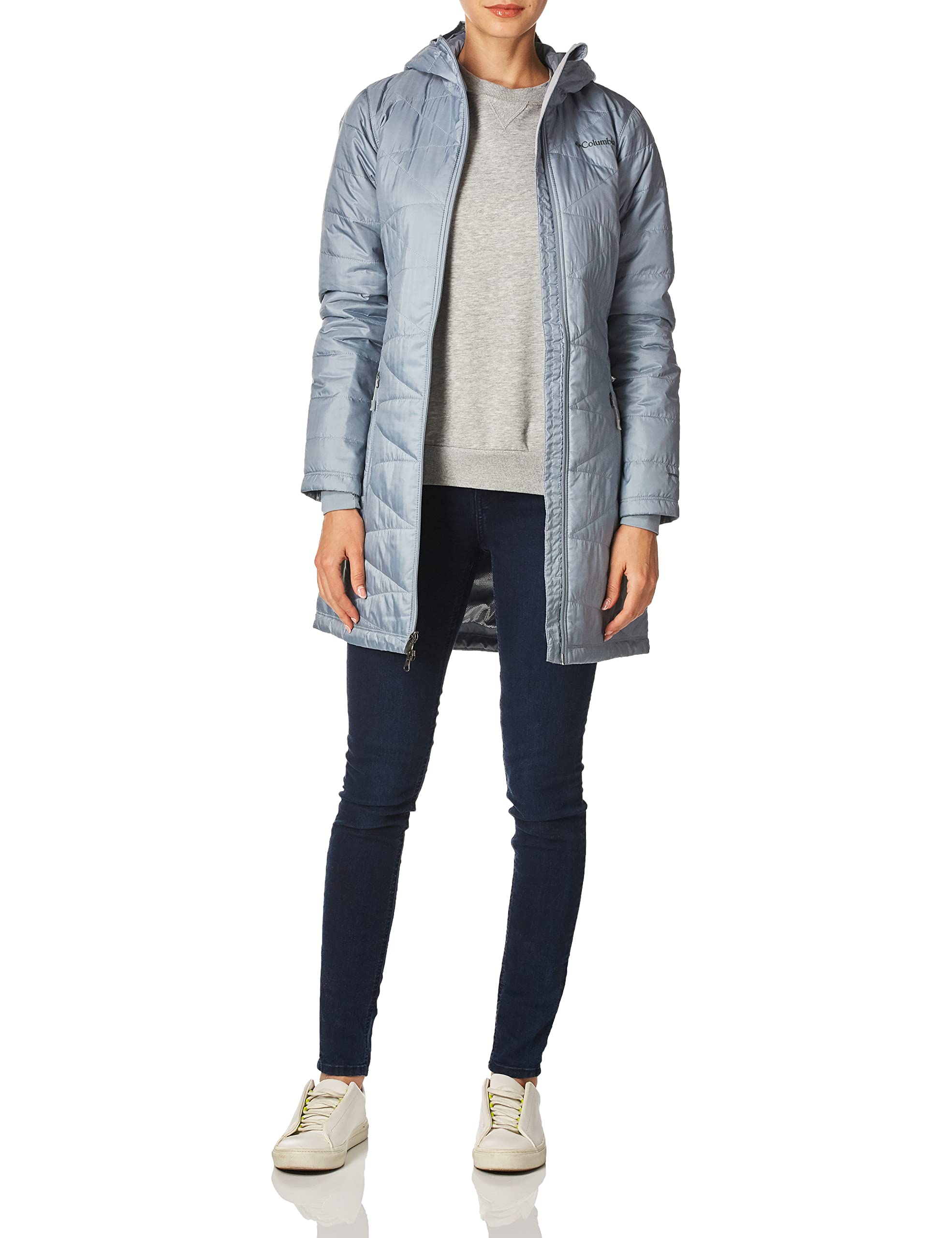 Columbia Women's Mighty Lite Hooded Jacket - Lightweight Water-Resistant Fleece Jacket for Hiking, Camping & Outdoor Activities | Warm Winter & Fall Layering Piece