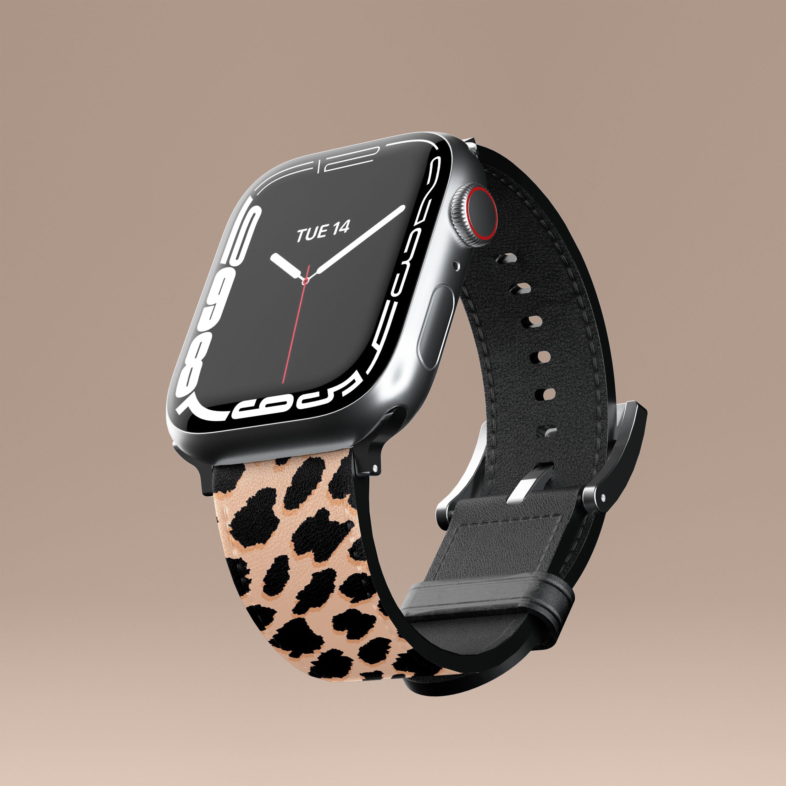 Stylish Pink Leopard Print Apple Watch Band - Soft Silicone Replacement Strap for Apple Watch Series 9/8/7/6/SE/5/4/3/2/1 - Perfect for Workouts, Fashion Accessories & Everyday Wear