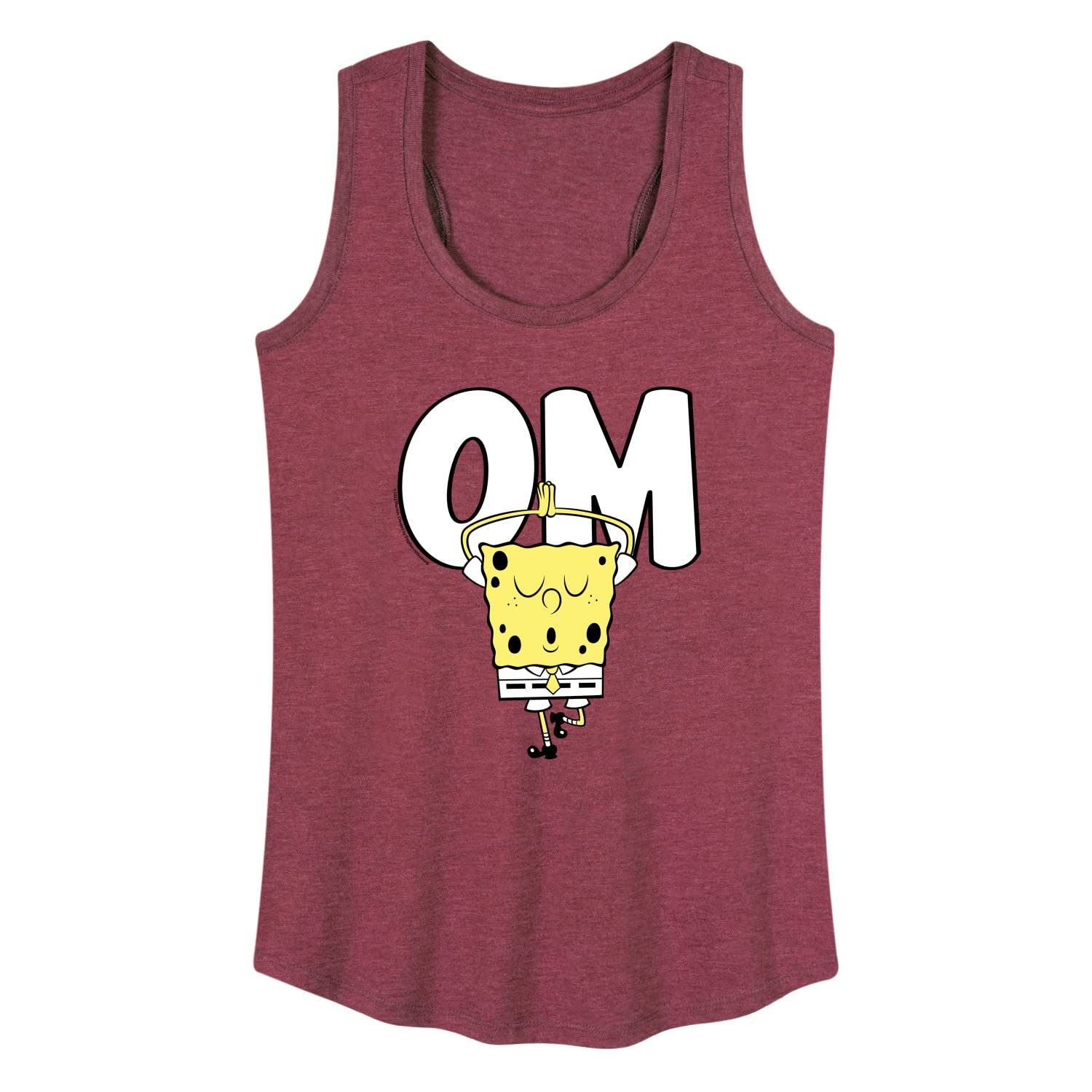 SpongeBob SpongePants Women's Racerback Yoga Tank Top - Soft Breathable Workout Shirt for Gym, Yoga & Casual Wear