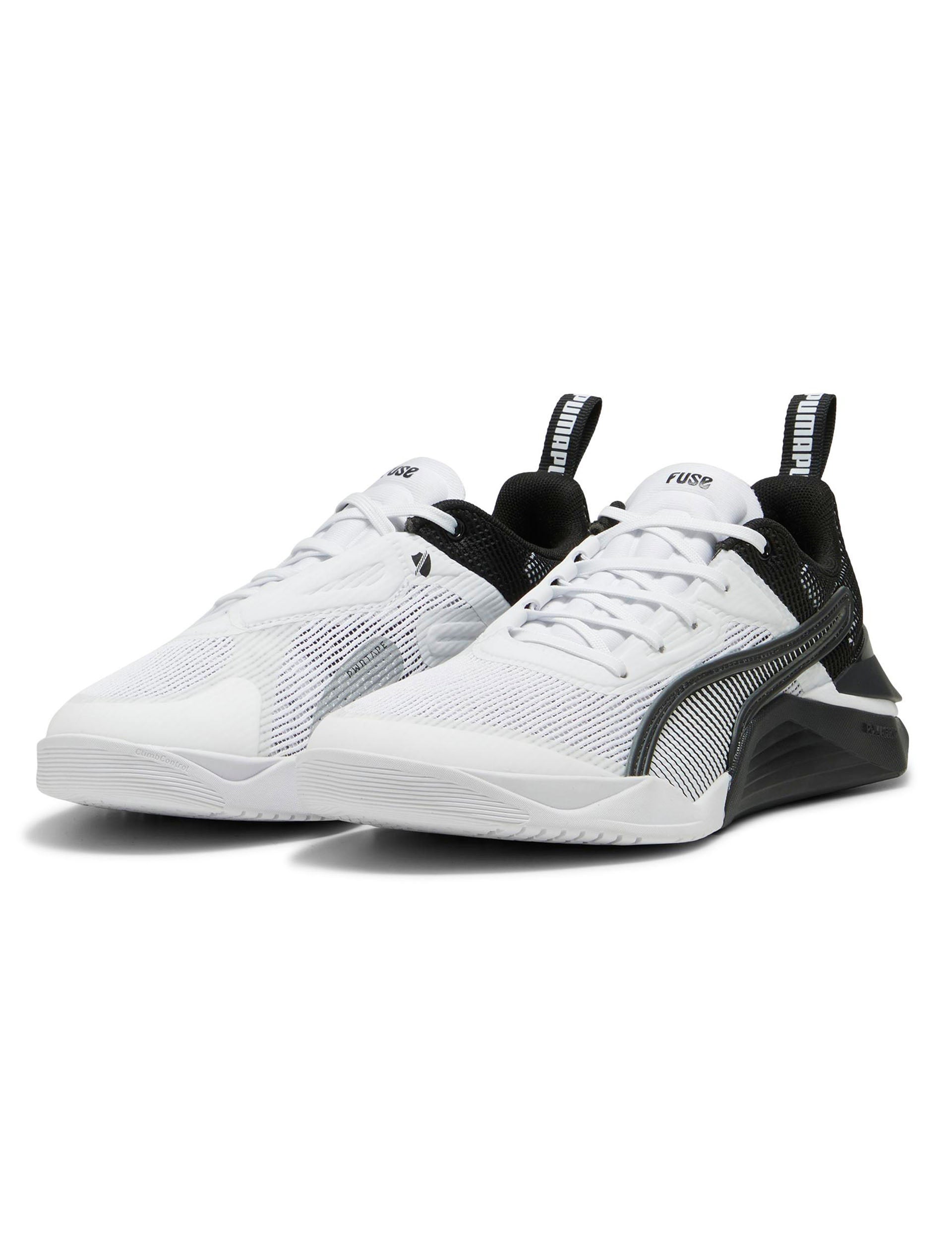 Fuse 3.0 Training Shoes for Men & Women - Lightweight Gym Workout Shoes with Cushioning - White/Black Color - Perfect for Running, CrossFit, and Fitness Training