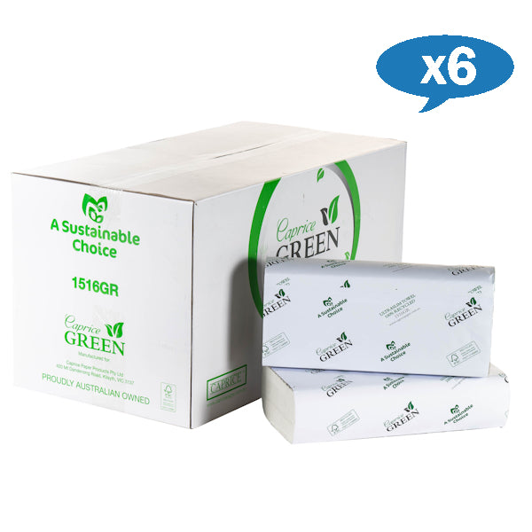 Premium Caprice Green Interleaved Towels 24cm x 23cm - Bulk Wholesale for Spa, Salon, and Luxury Bathroom Use