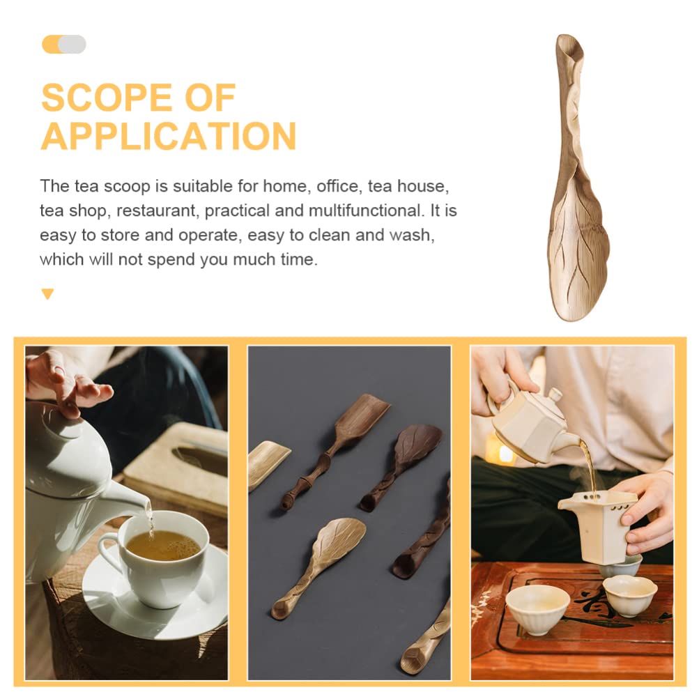 Premium Chinese Tea Set with Bamboo Leaf-Shaped Kung Fu Tea Scoop - Perfect for Loose Tea, Jam, Condiments, Seasoning & Ice Cream - Ideal for Tea Ceremonies, Gifts & Home Decor