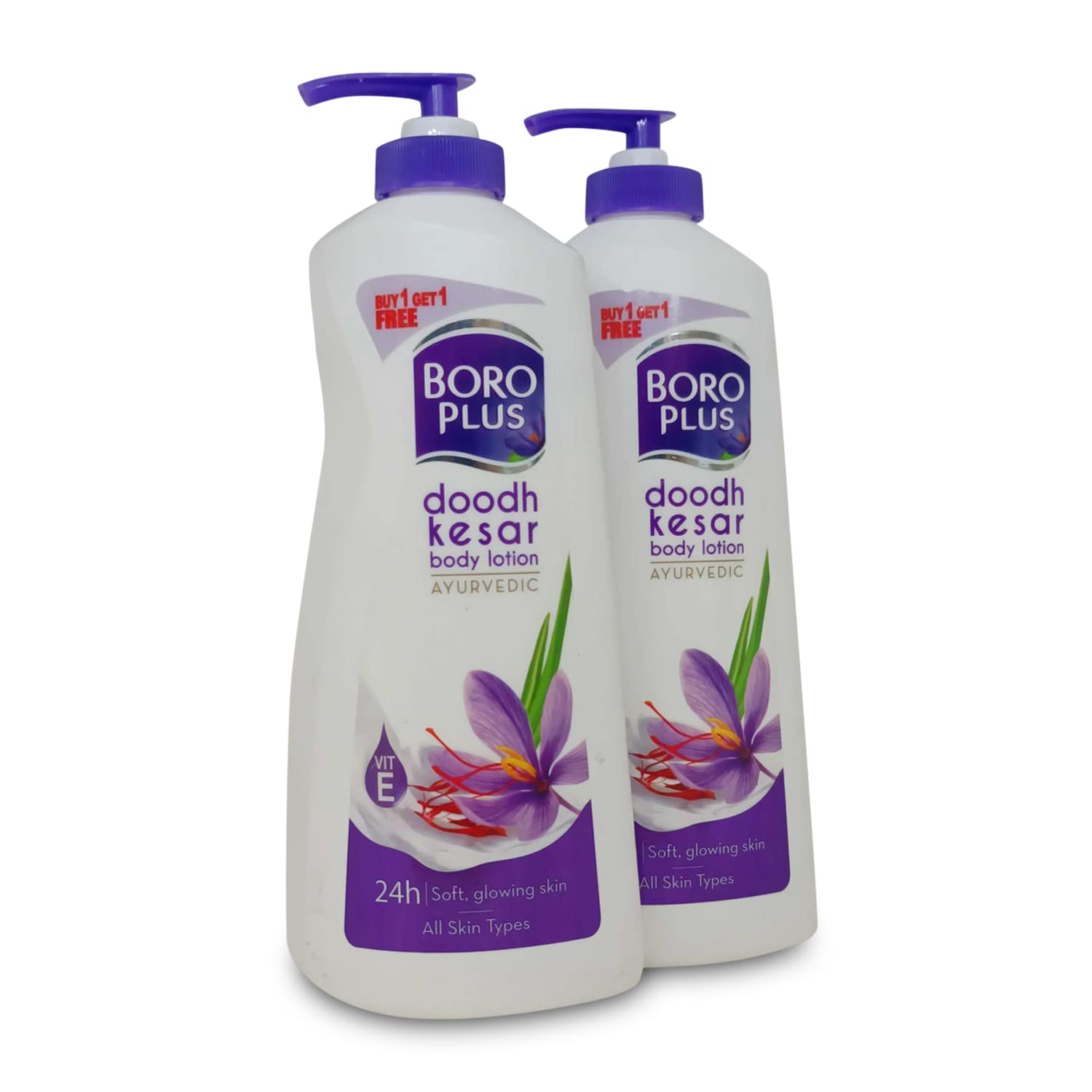 Boroplus Ayurvedic Doodh Kesar Nourishing Body Lotion 400ml - Buy 1 Get 1 Free - Deep Moisturizing for Dry Skin with Saffron & Milk - Perfect for Daily Hydration & Winter Care