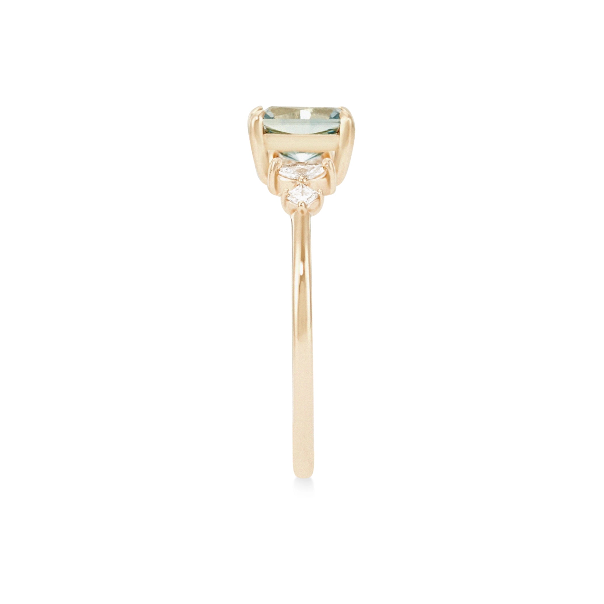 Unique Sylvan Promise 14K Yellow Gold Ring with Radiant Cut Sapphire – Perfect for Engagement, Anniversary & Special Occasions
