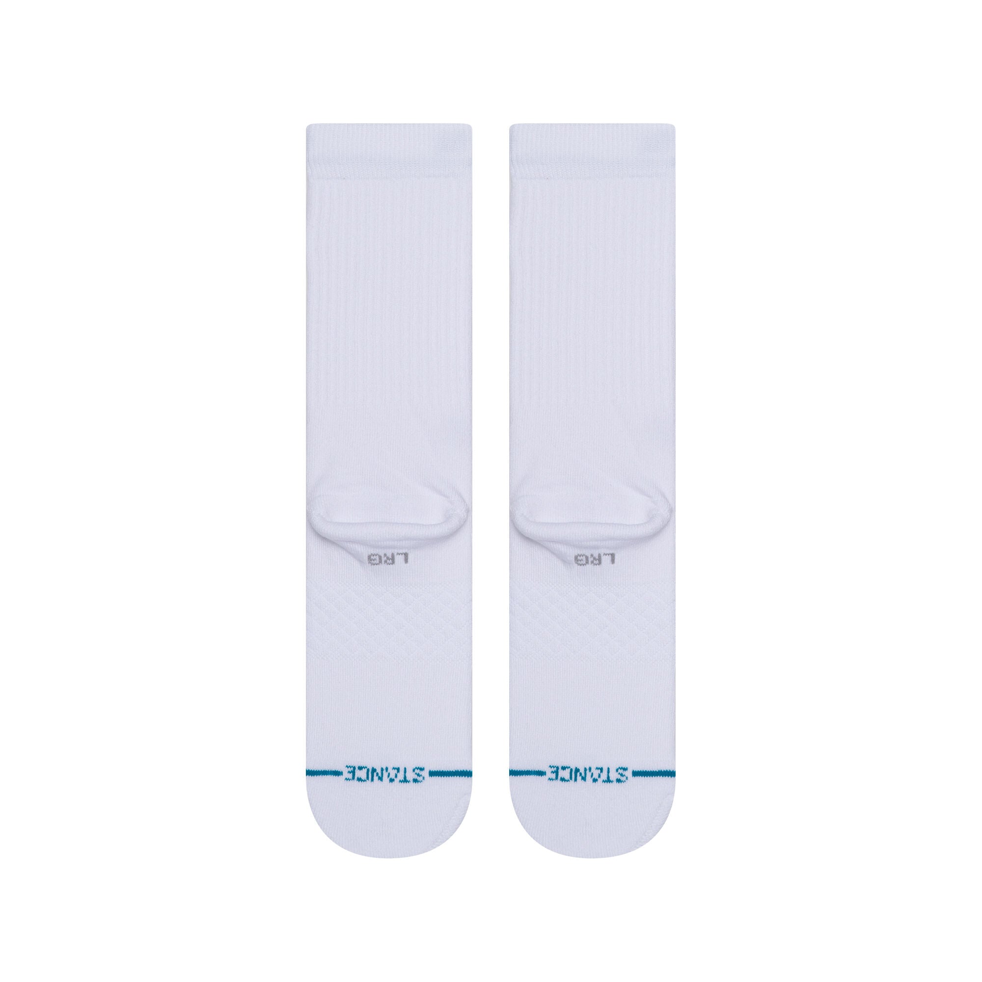 Men's Cotton Crew Socks with Icon Logo - White/Black - Comfortable Athletic Socks for Running, Gym & Casual Wear