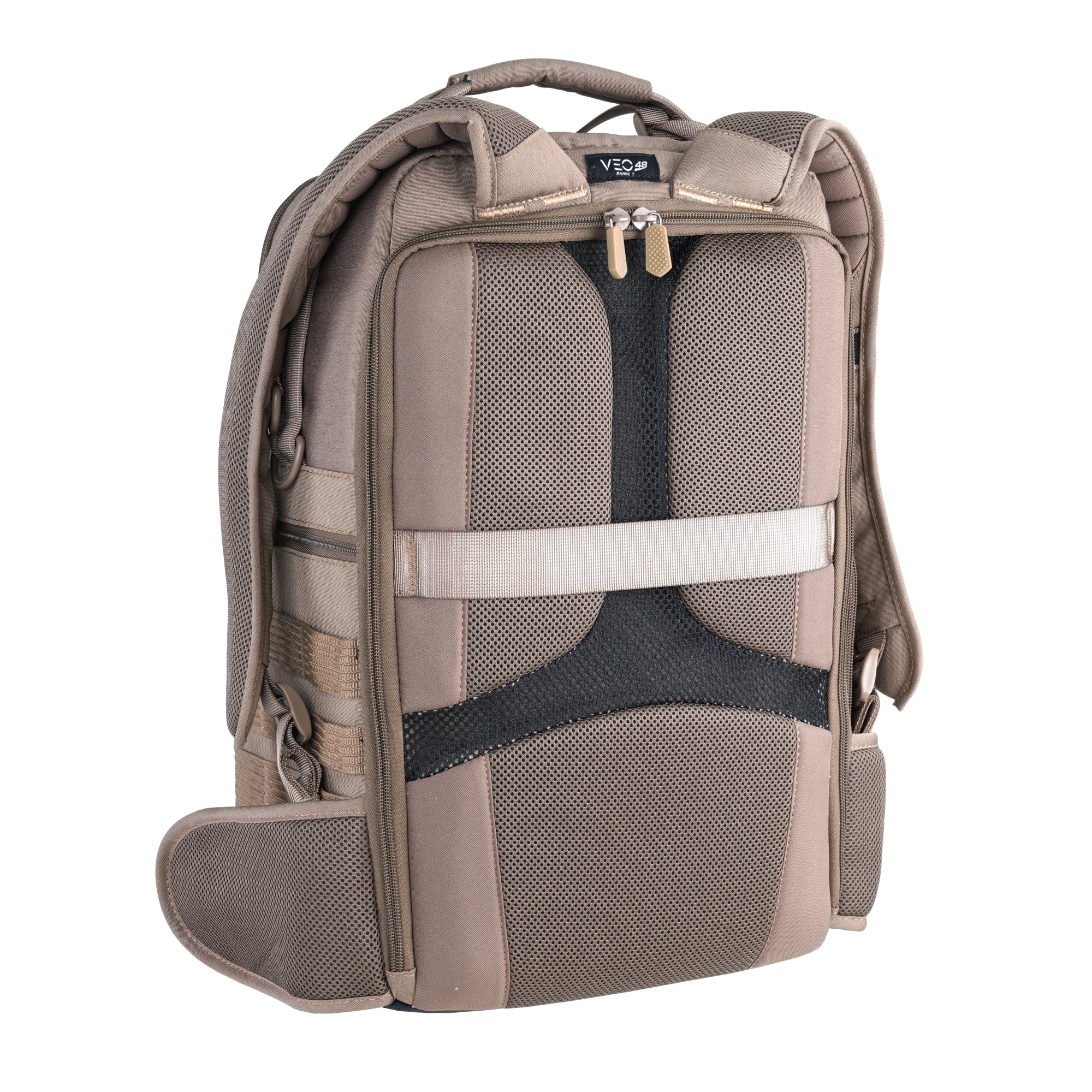 VEO RANGE T 48 BG Backpack - Lightweight Travel Hiking Daypack for Men & Women, Water-Resistant Beige Outdoor Backpack - Perfect for Camping, Hiking, School & Daily Commute